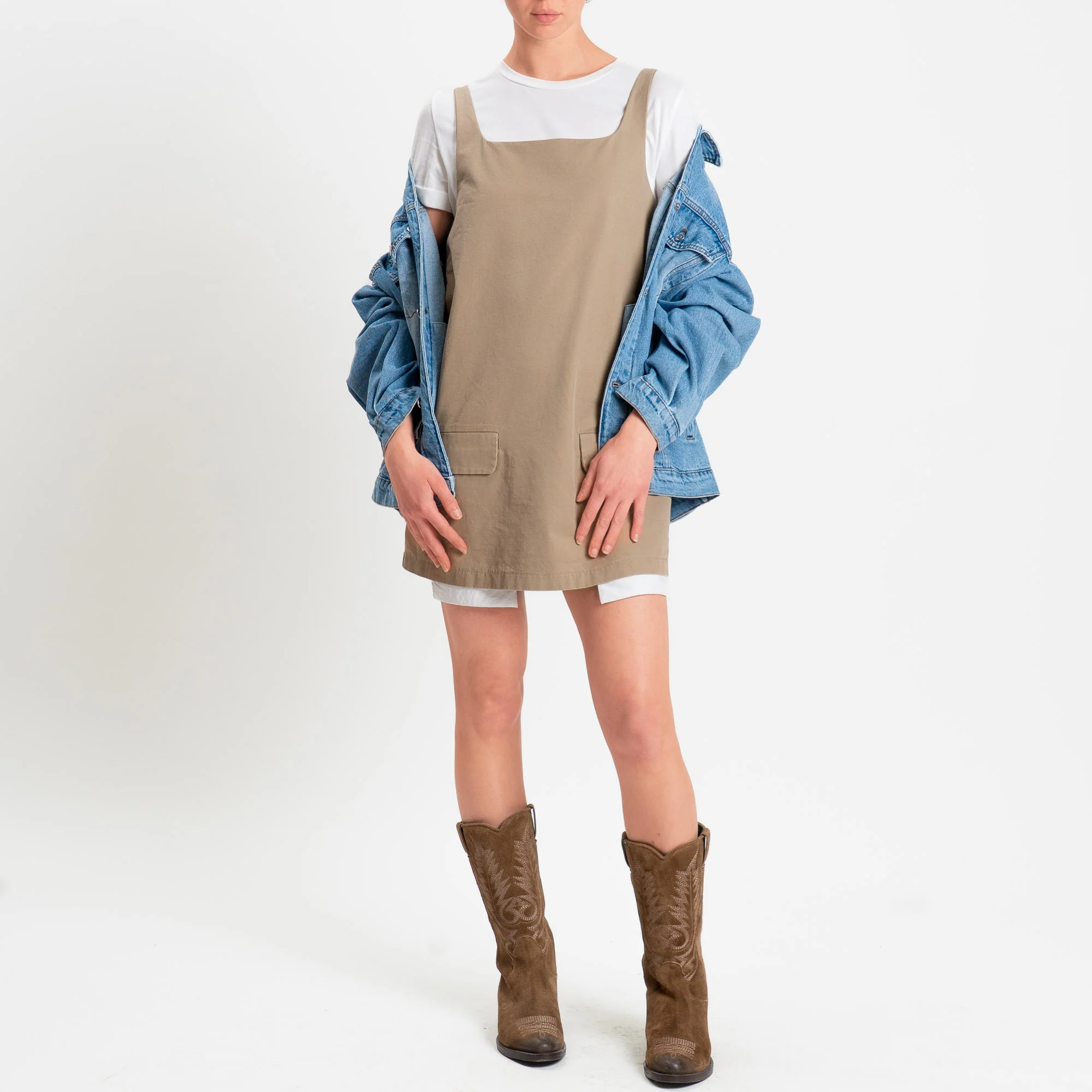Tensione in-T-shirt + Abito - bianco/fango