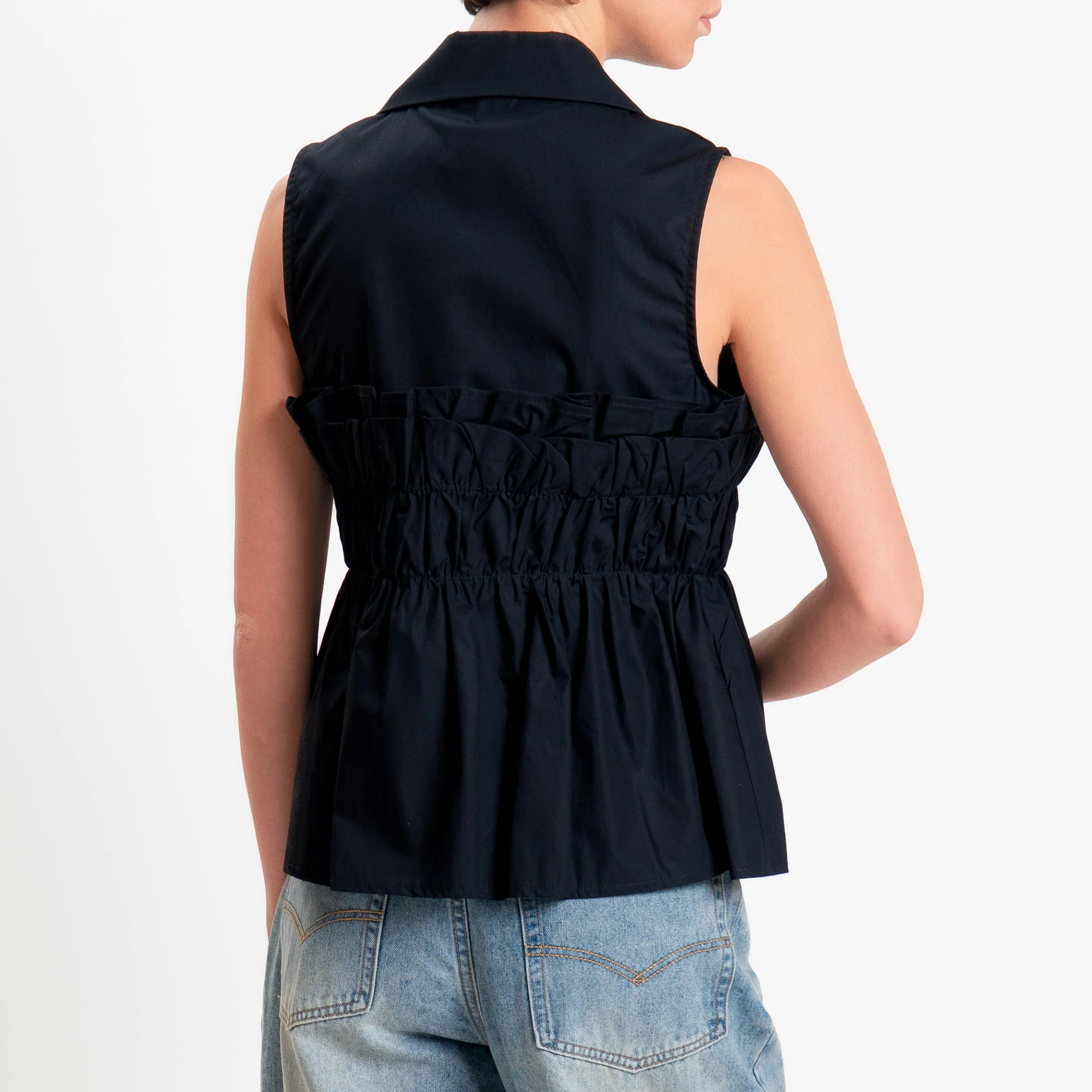 Tensione in-Camicia smanicata elastico in vita - nero - Image 3