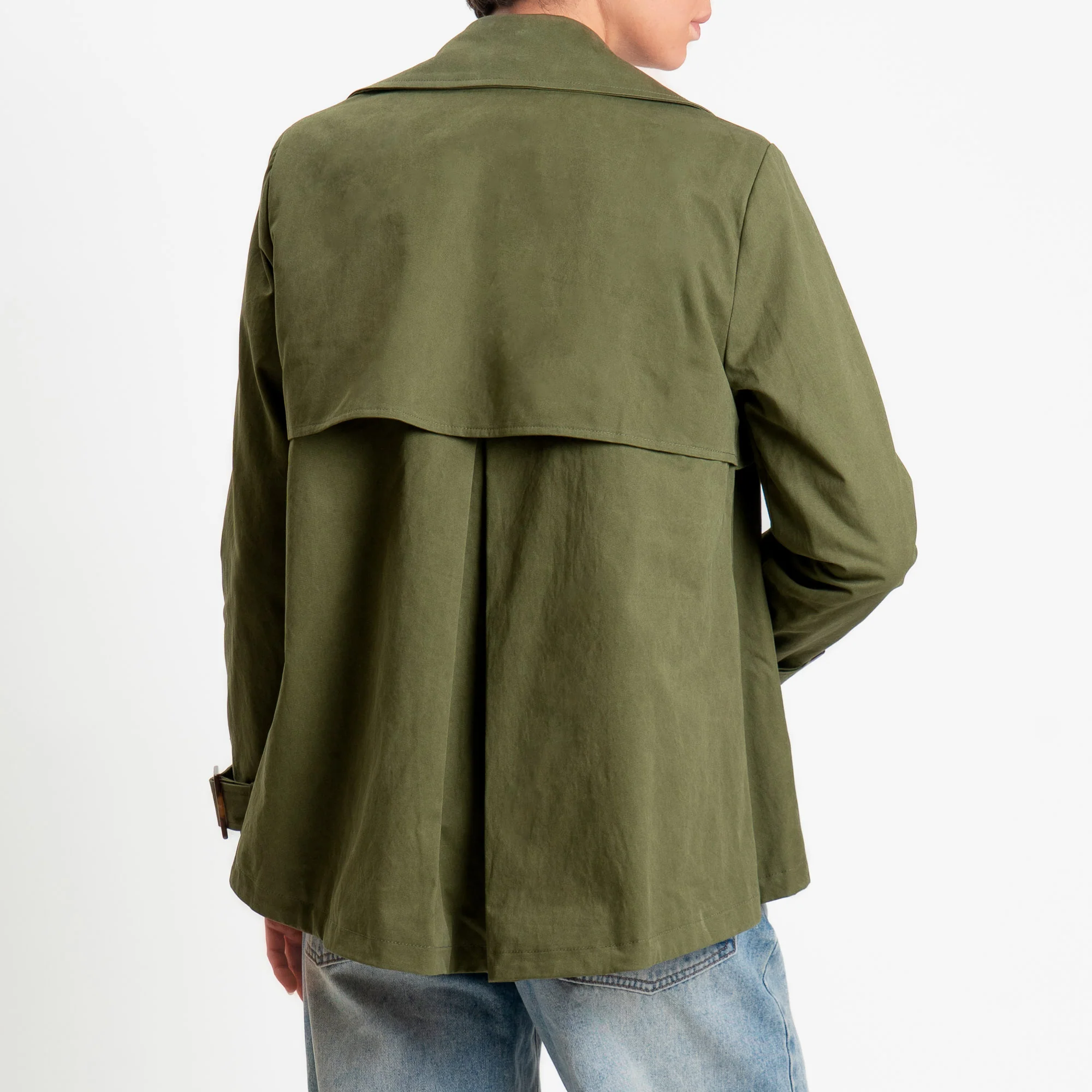 Tensione in-Trench corto doppiopetto - militare - Image 3