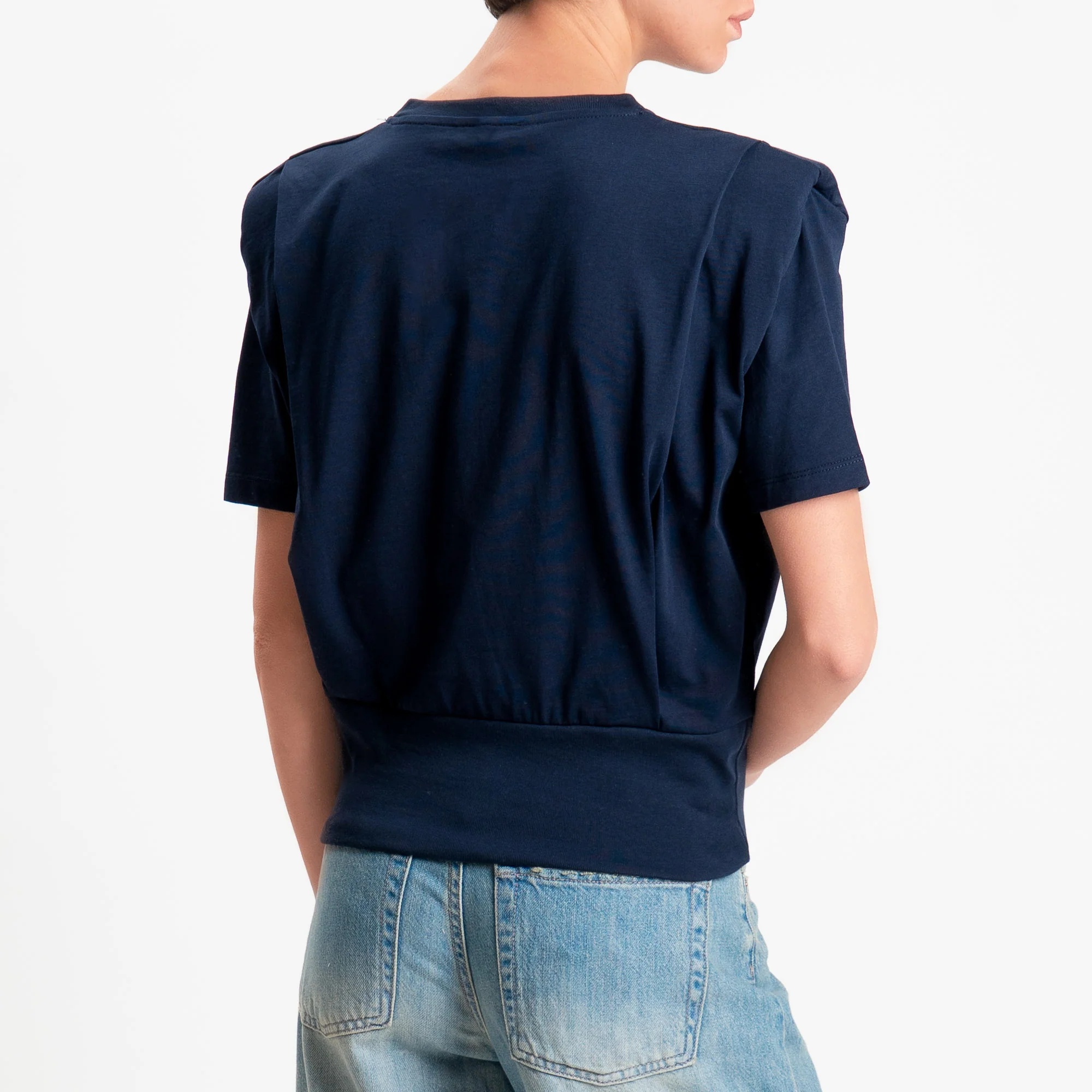 Dixie-T-shirt spalline con pinces - blu - Image 3