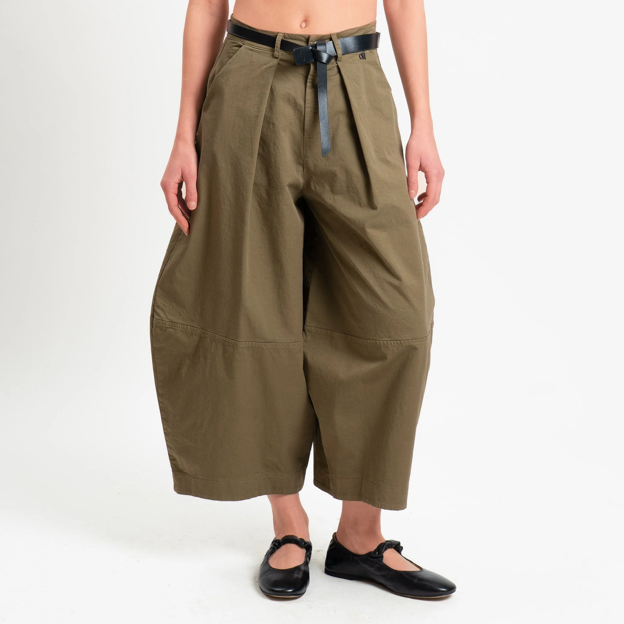 Dixie-Pantalone balloon cropped fit - militare - Image 2
