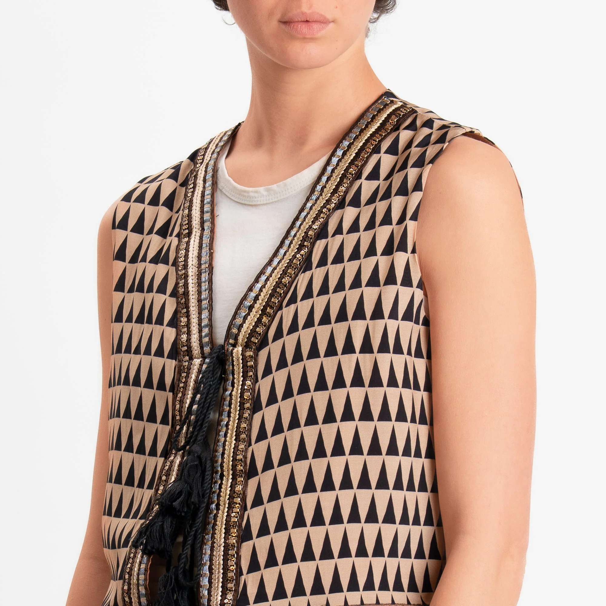 Dixie-Gilet optical - beige/nero - Image 3