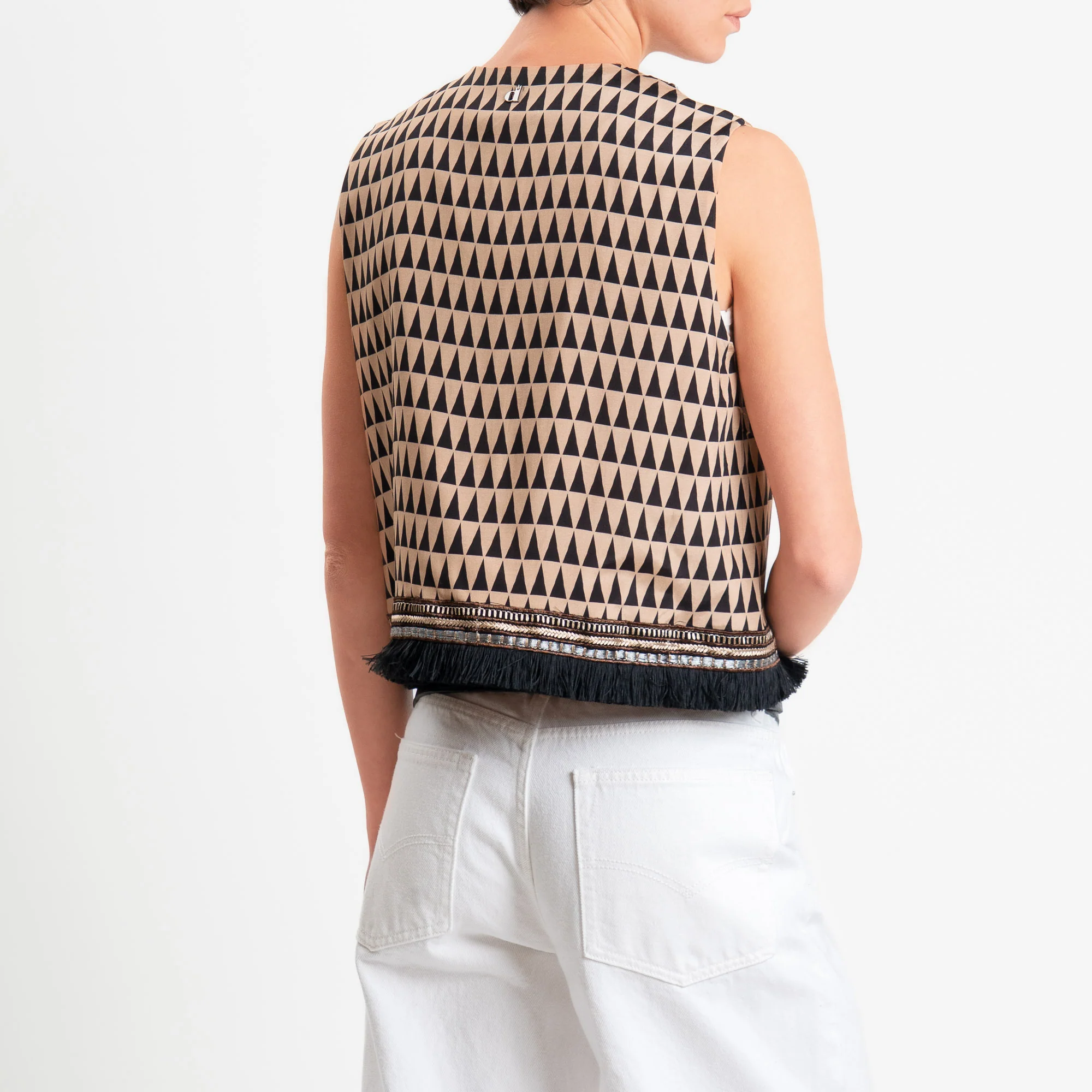 Dixie-Gilet optical - beige/nero - Image 4