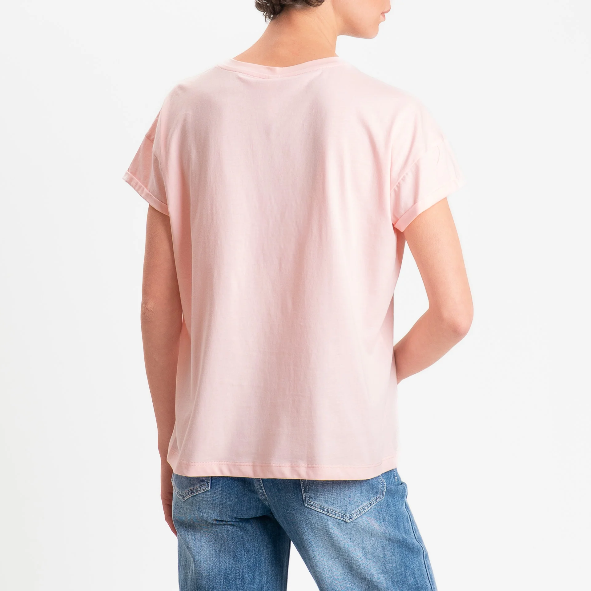 Tensione in-T-shirt girocollo n.5 - rosa/panna - Image 3