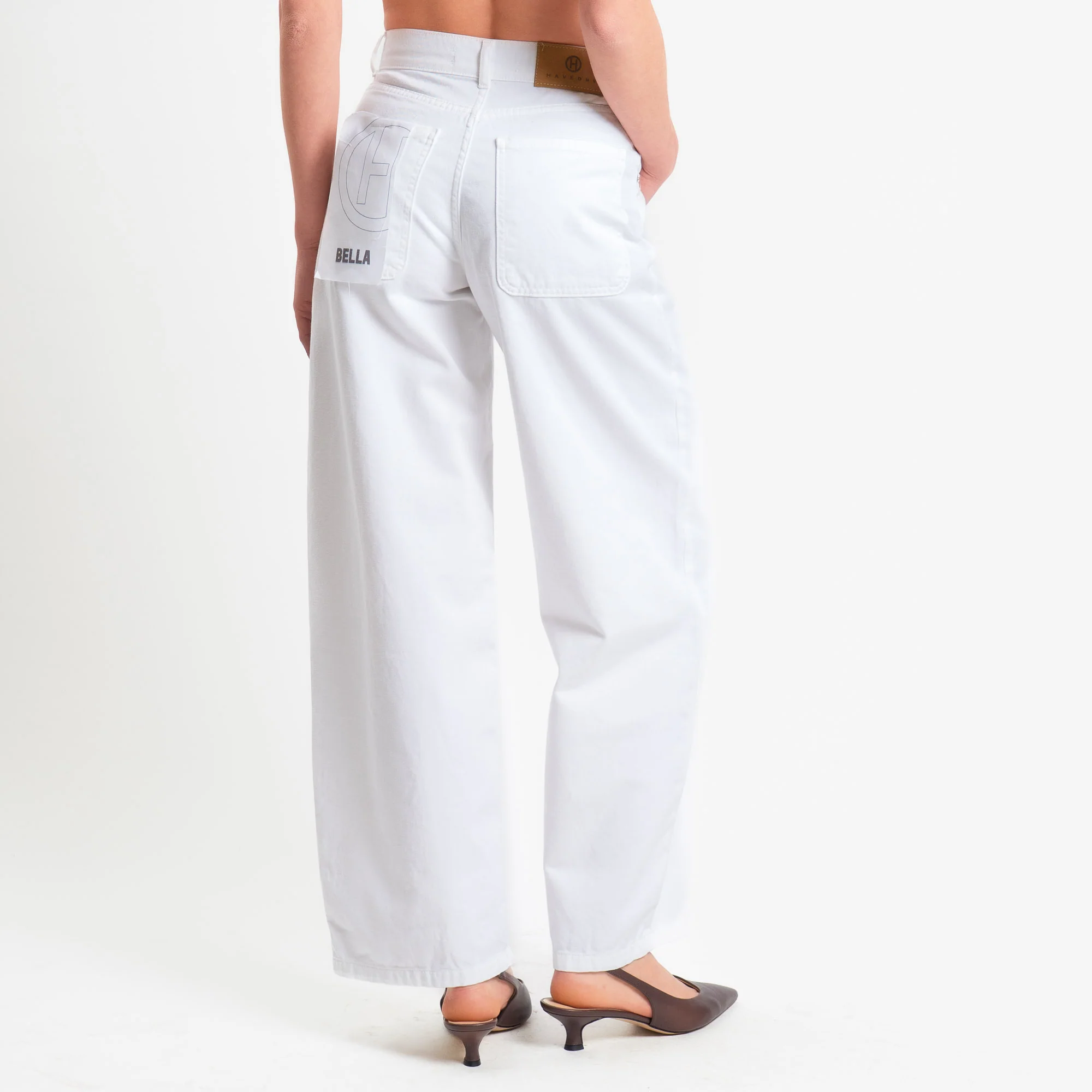 Haveone-Jeans BELLA wide leg fit - Bianco - Image 4