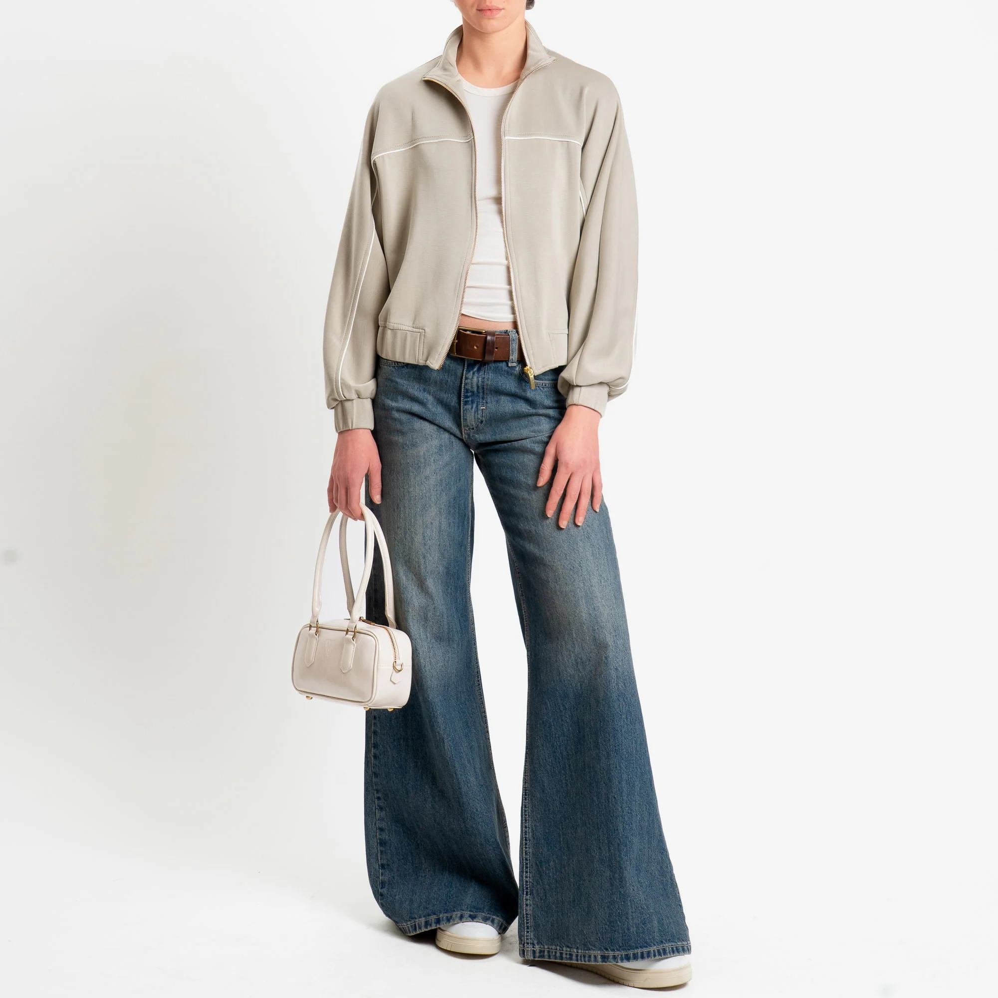 Haveone-Felpa con zip - salvia/burro - Image 3