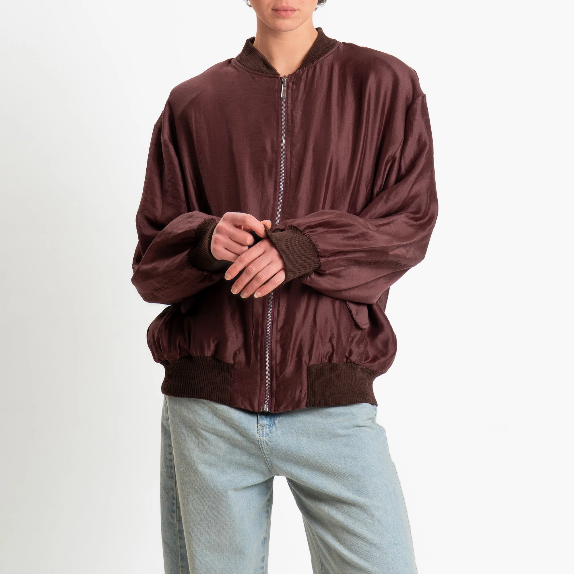 Haveone-Bomber tessuto lyocell - moro - Image 2
