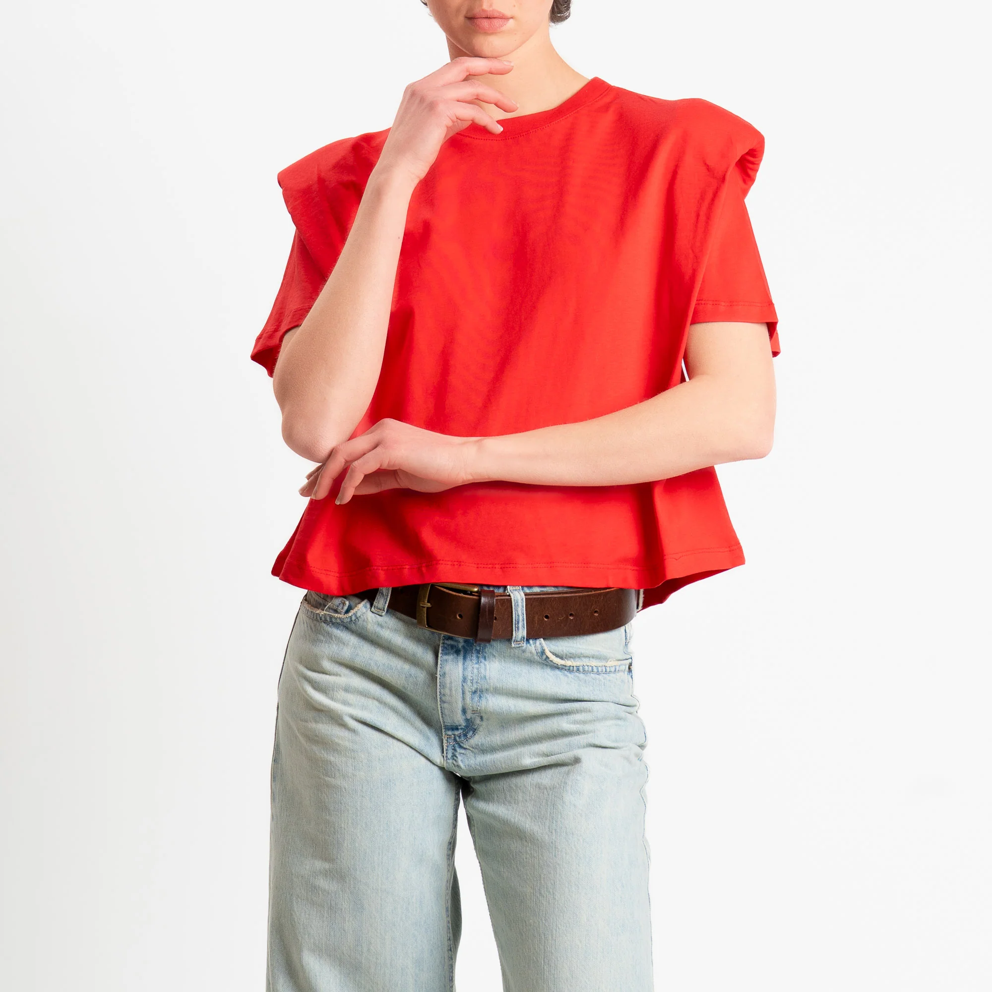 Dixie-T-shirt con spalline - rosso - Image 2