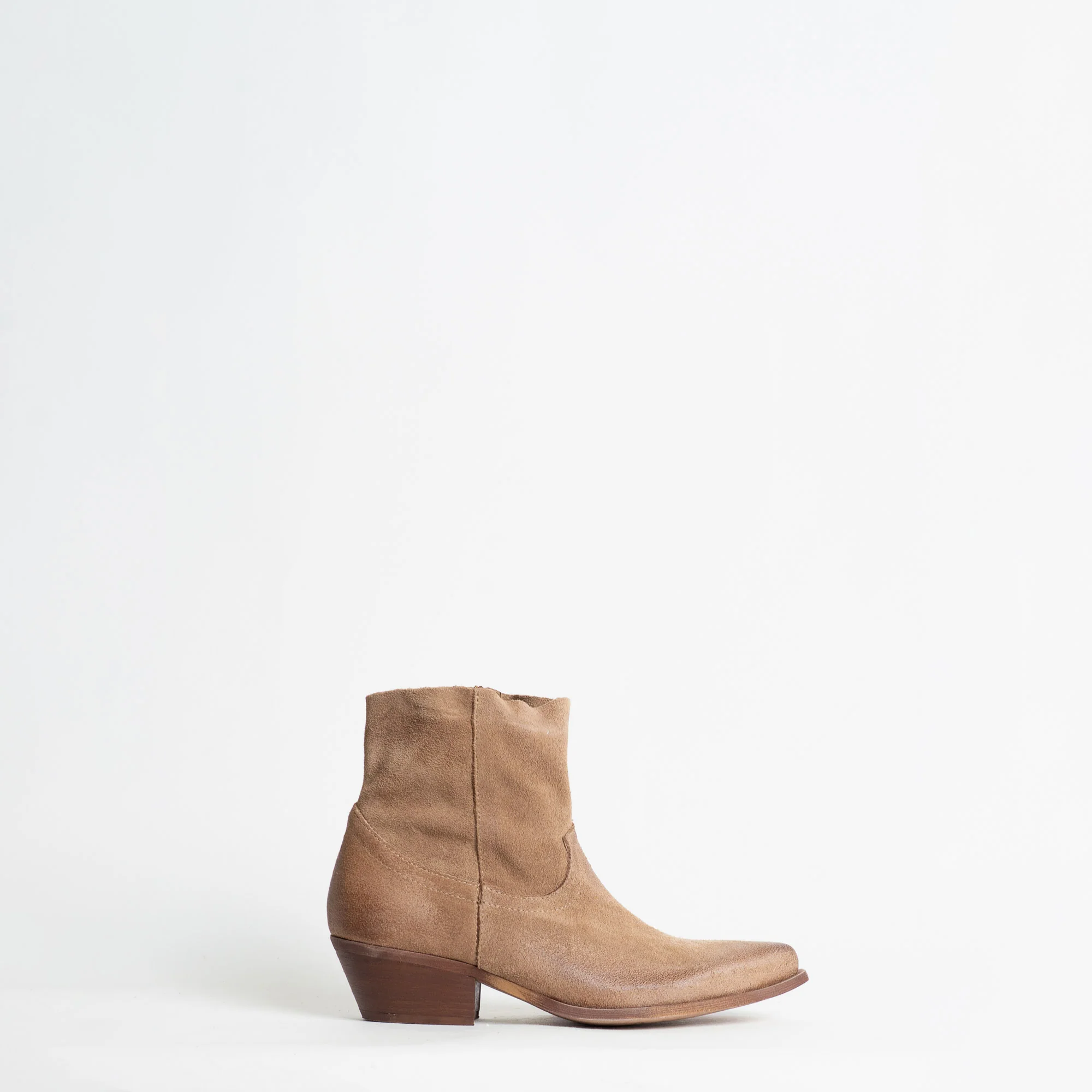 Divine Follie-Texano scamosciato con tacco - caramello