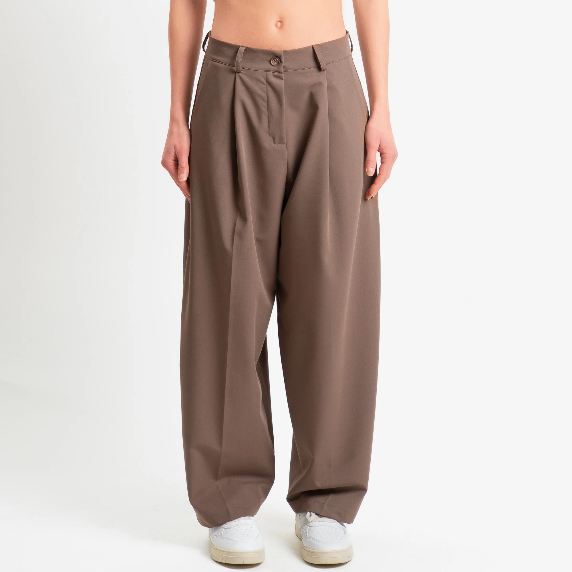 Zeroassoluo-Pantalone GENNY poliviscosa comfort elasticizzato - nocciola - Image 4