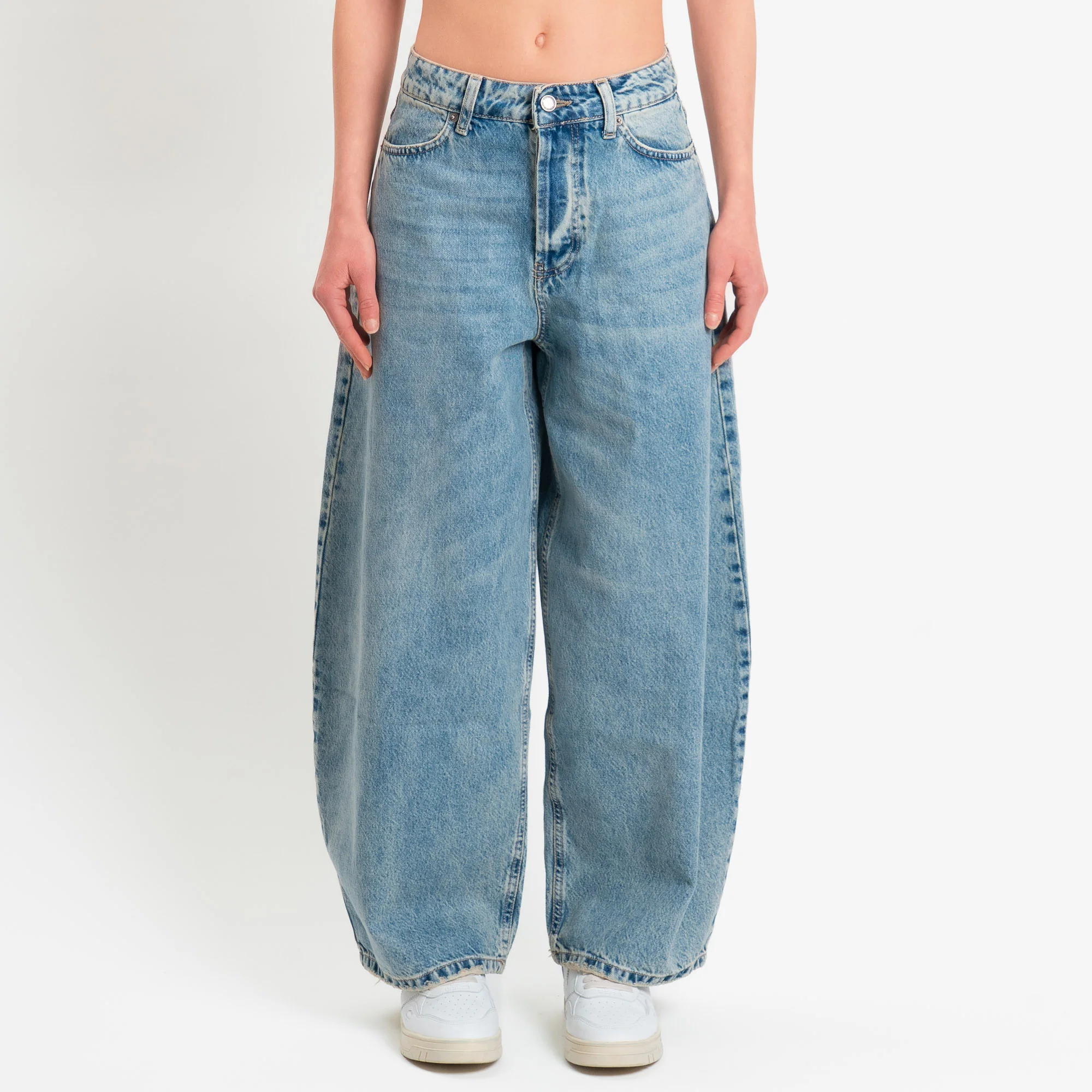 Zeroassoluto-Jeans CINZIA balloon fit stone washed - denim chiaro - Image 2