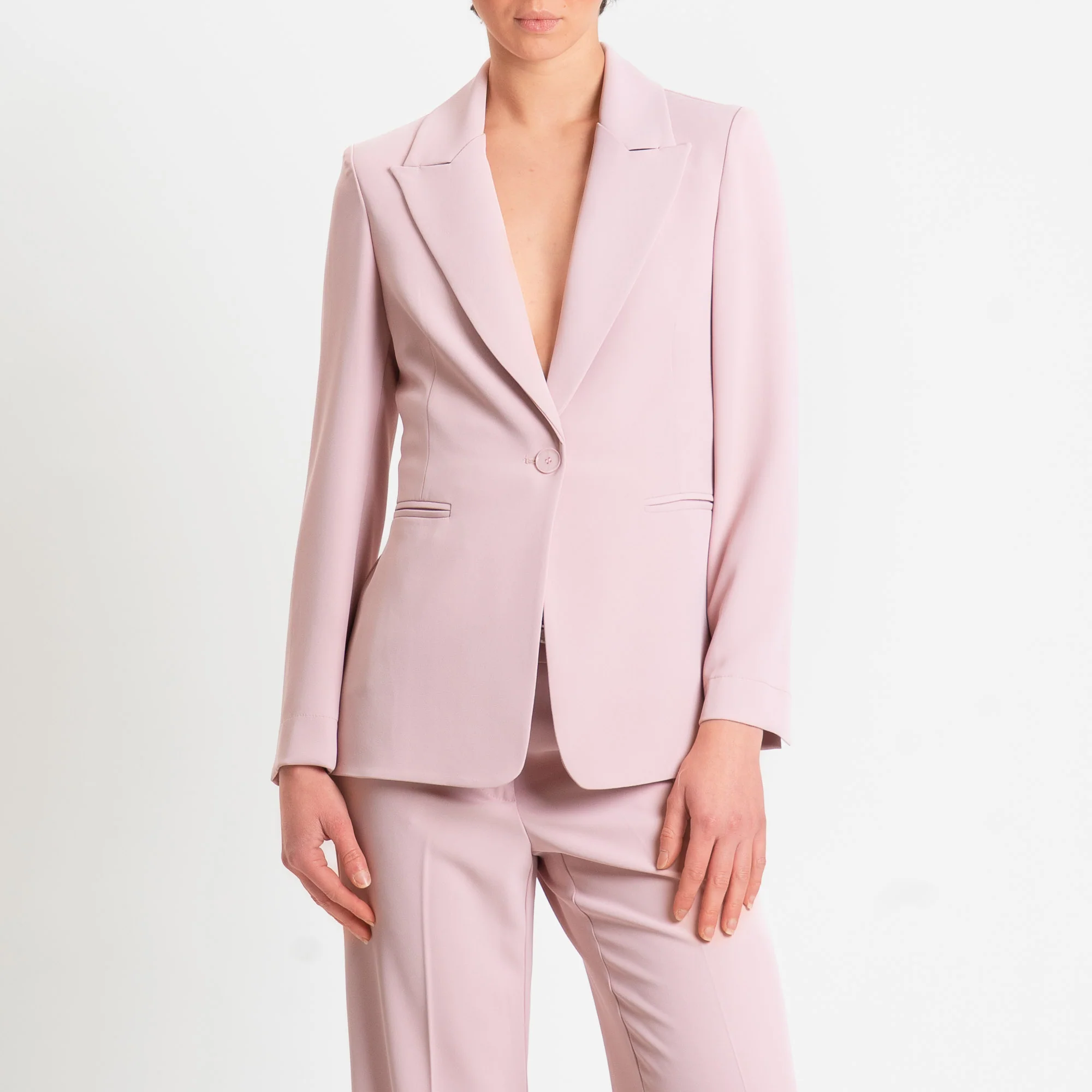 Souvenir-Completo Giacca + pantalone tessuto fluido - rosa - Image 2