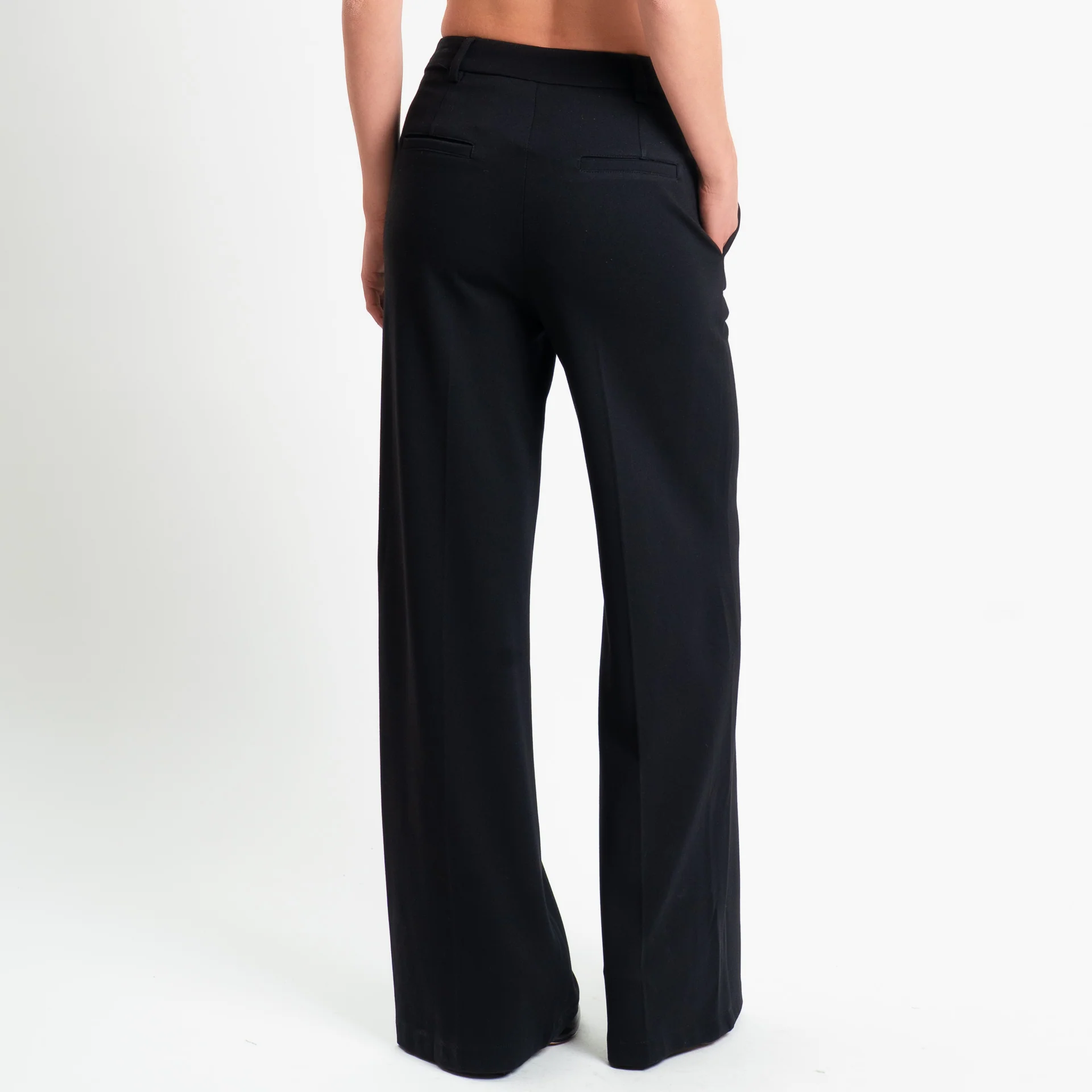Tensione in-Pantalone punto milano wide leg fit - nero - Image 6