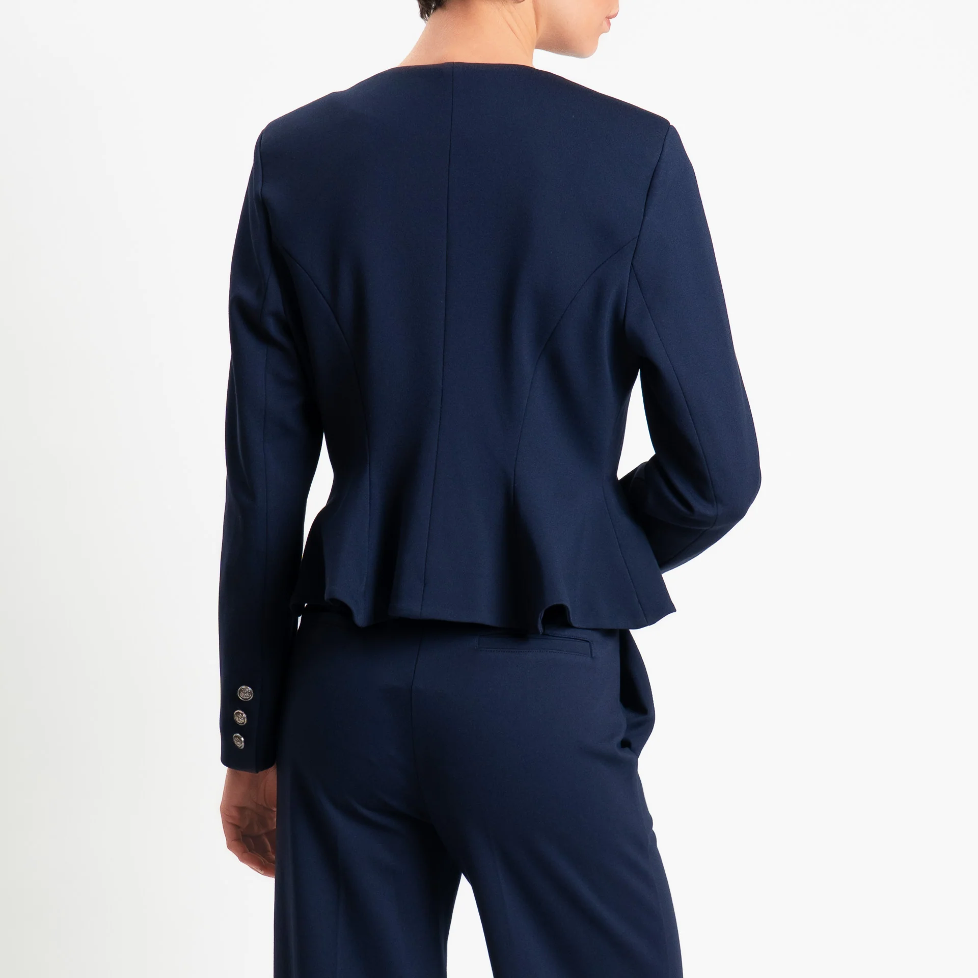 Tensione in-Giacca punto milano con spalline - blu - Image 5