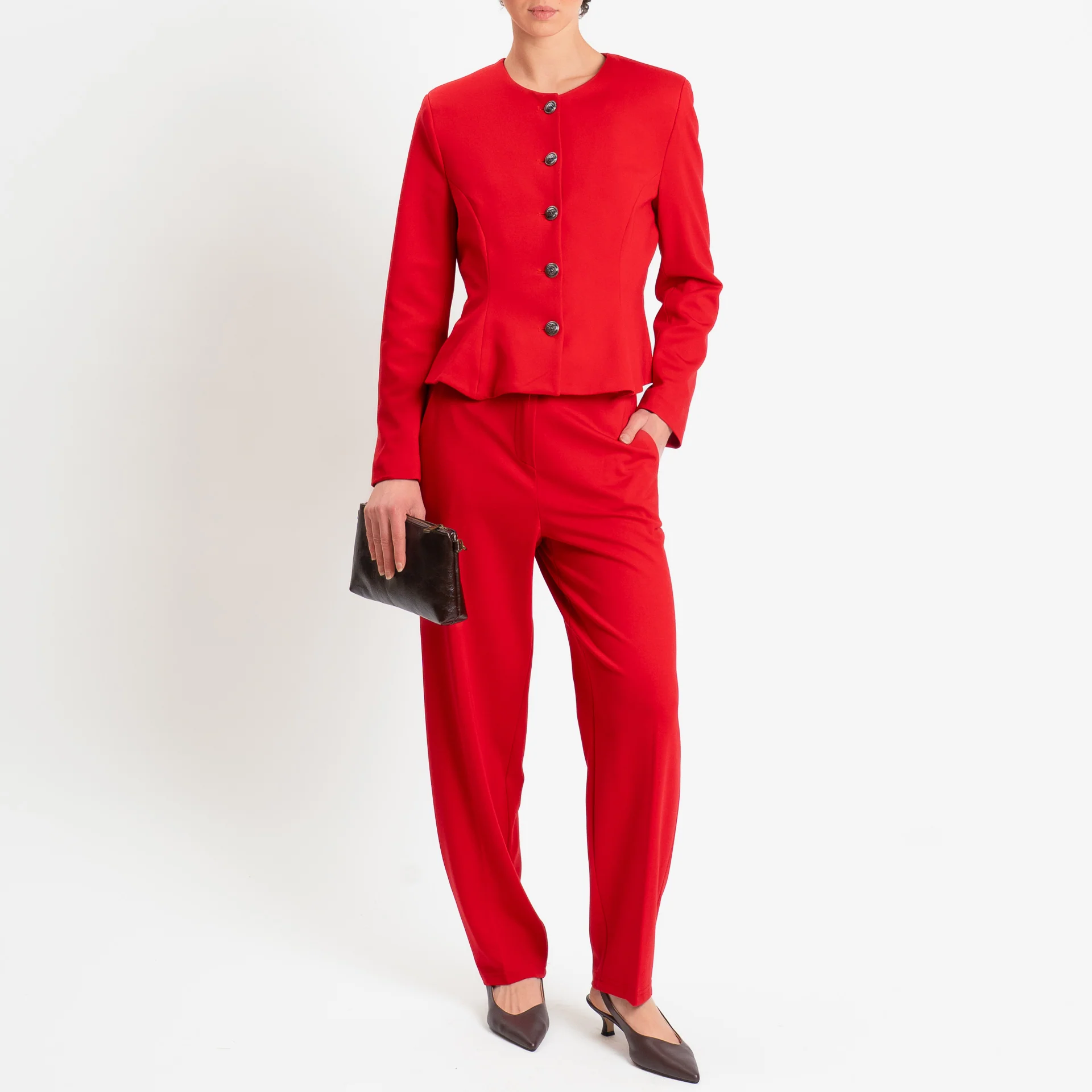 Tensione in-Giacca punto milano con spalline - rosso - Image 4