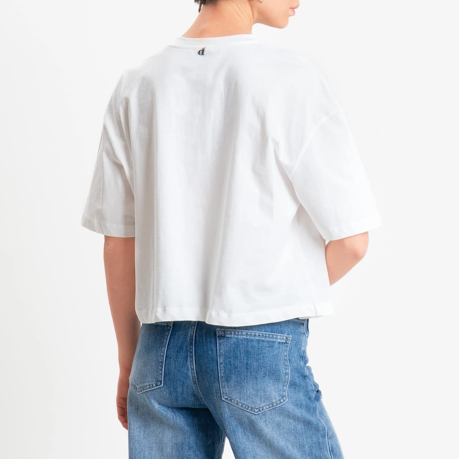 Dixie-T-shirt in cotone - panna - Image 4