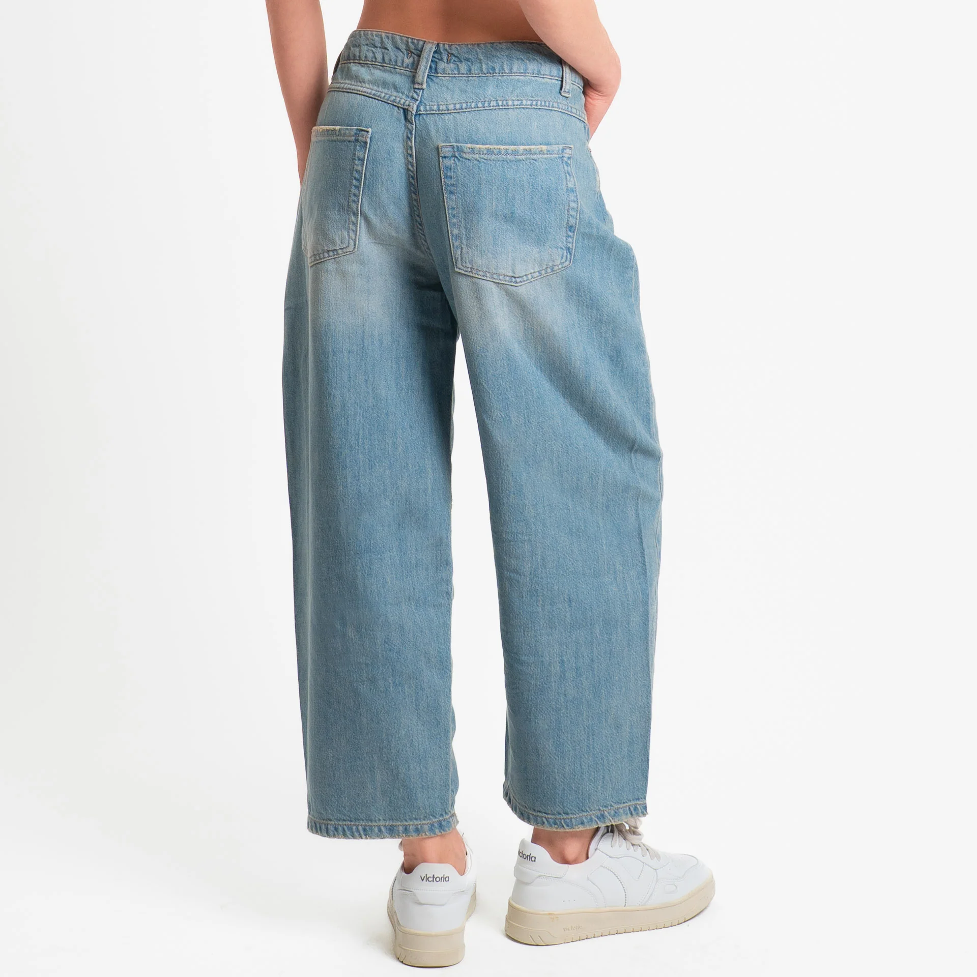 Zeroassoluto-Jeans ANKLE mom fit tela light- denim stone washed - Image 11