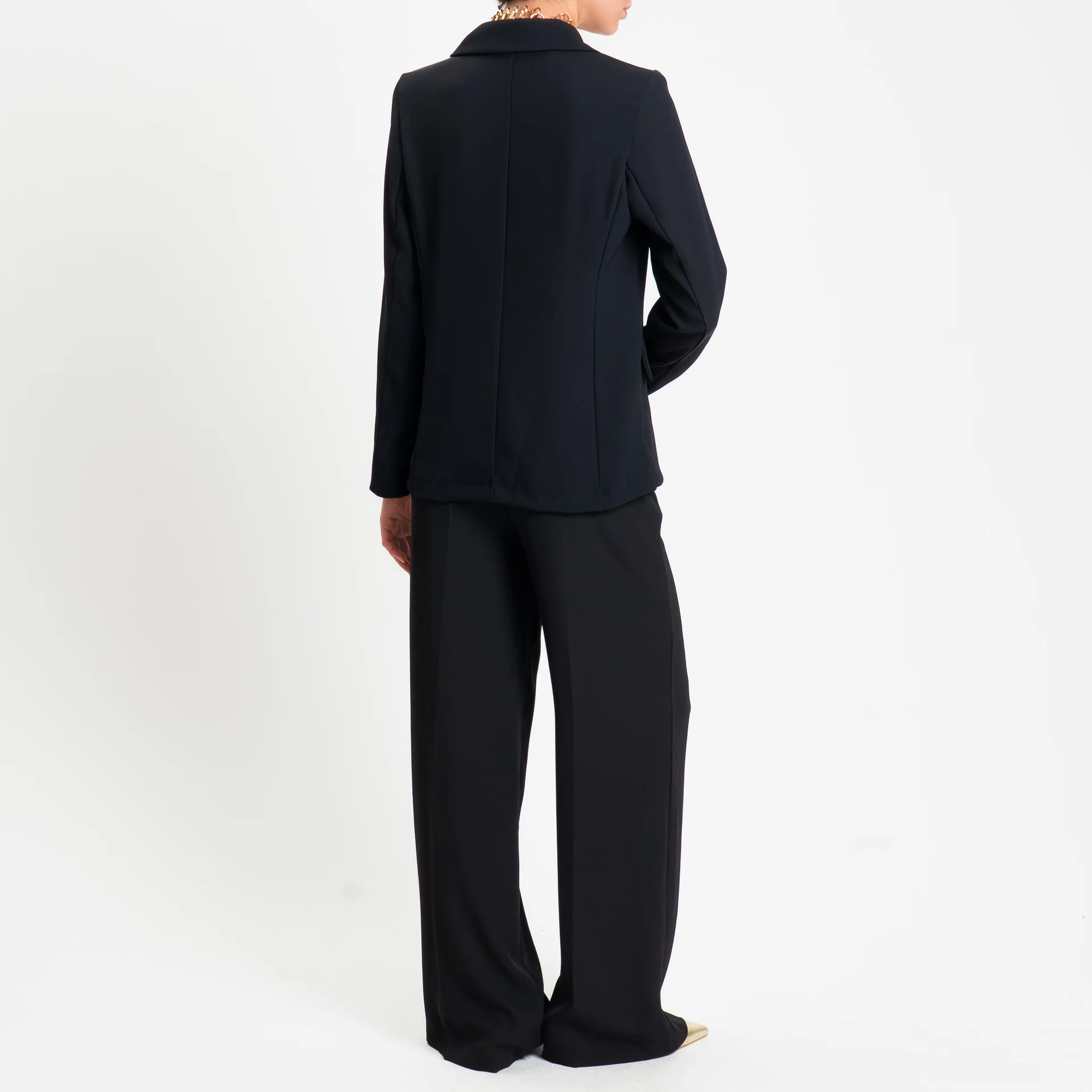 Zeroassoluto-Completo giacca + pantalone tessuto fluido - nero - Image 6