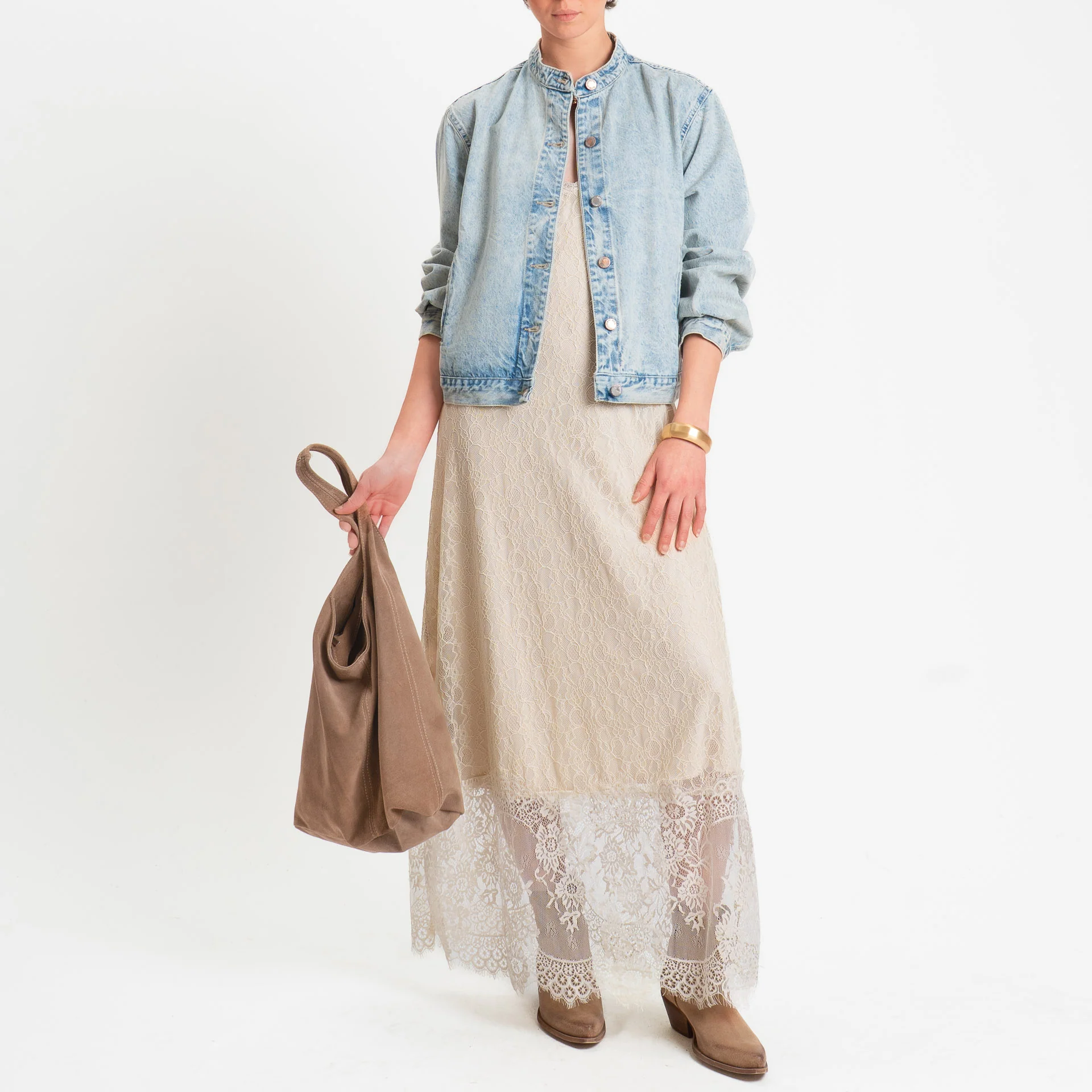 Haveone-Abito in pizzo - burro - Image 2