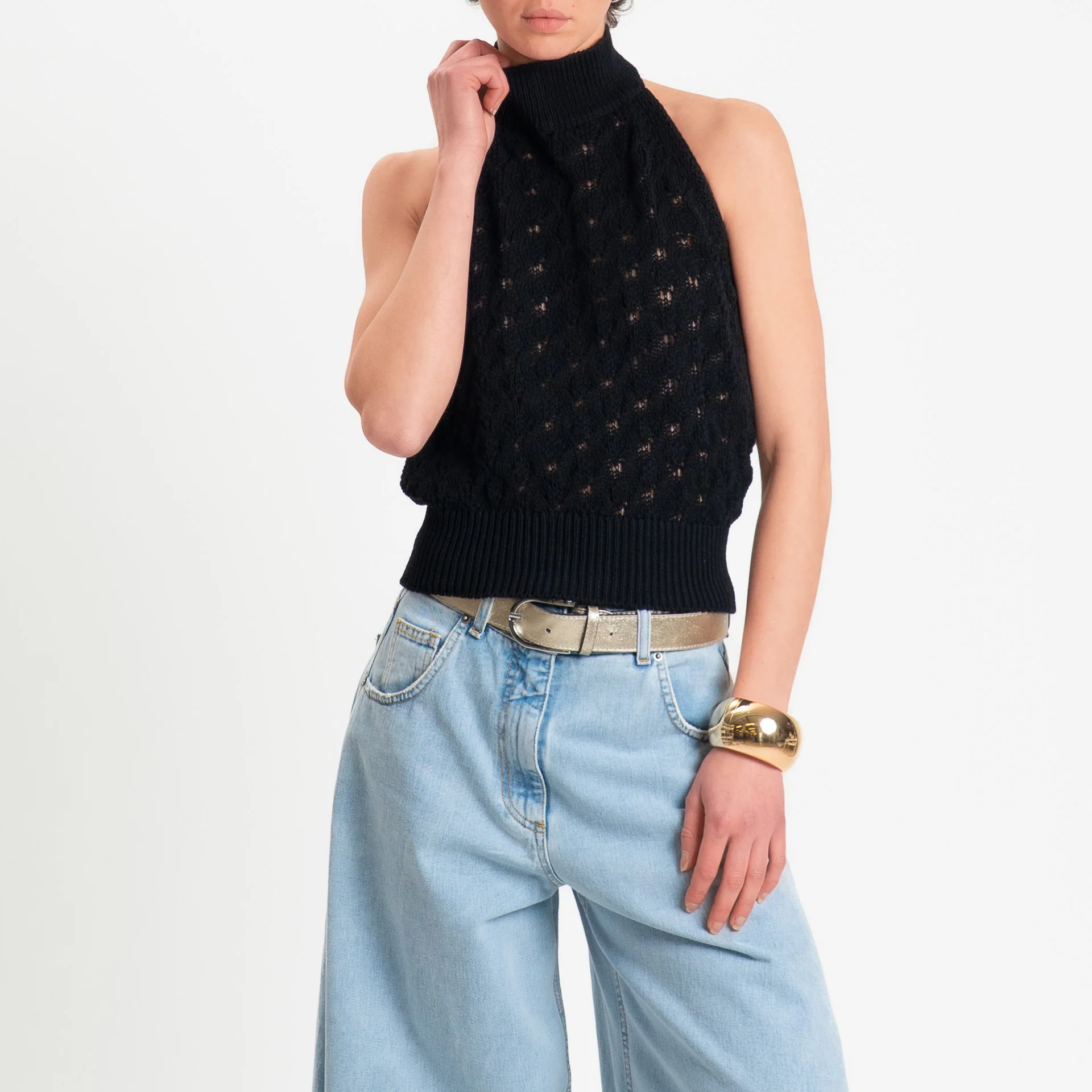 Tensione in-Top crochet - nero - Image 2