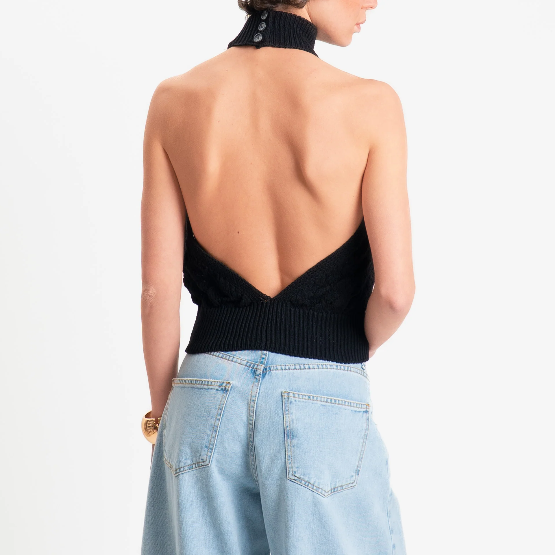 Tensione in-Top crochet - nero - Image 4