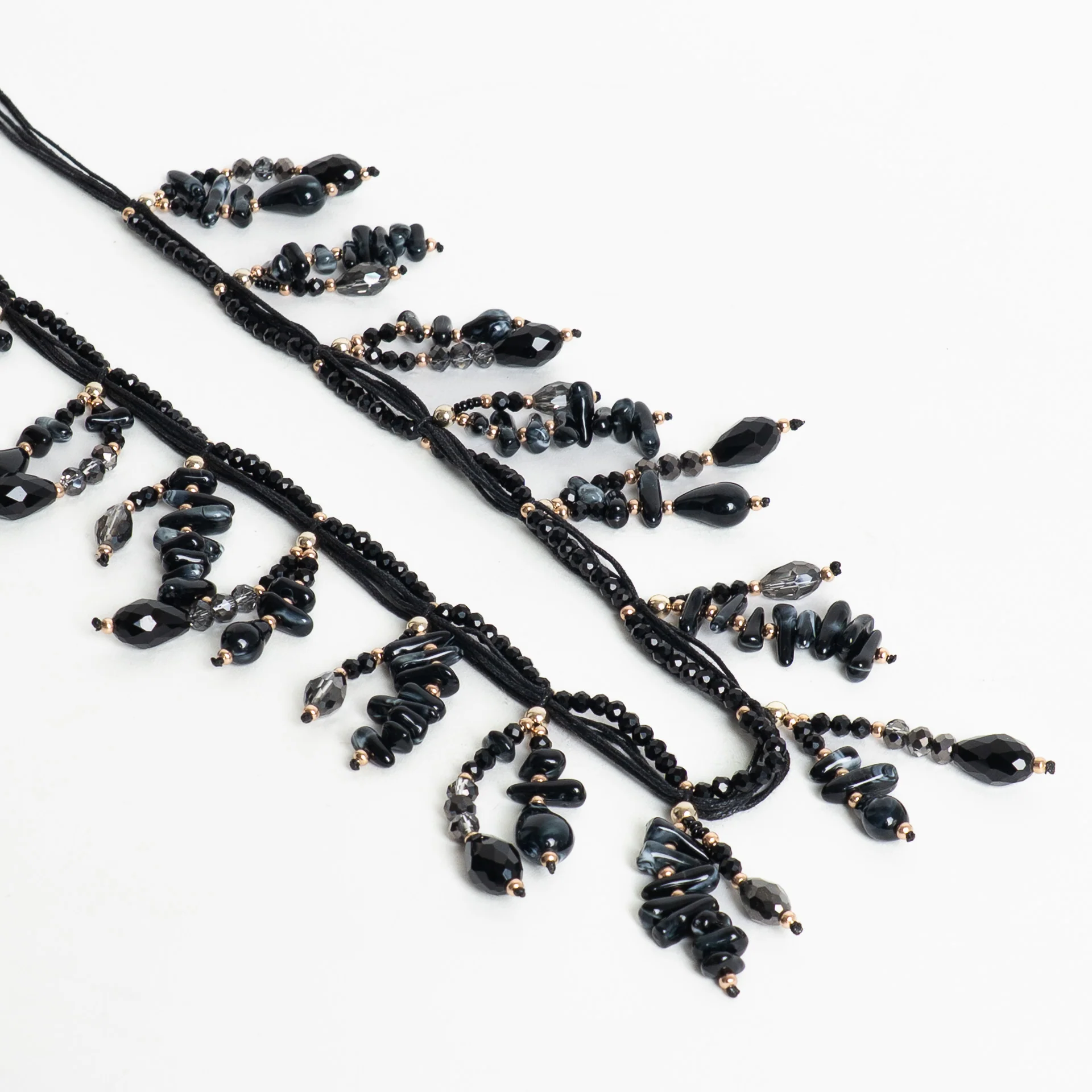 W by Whitemood-Collana cordino con pendenti - Nero - Image 2