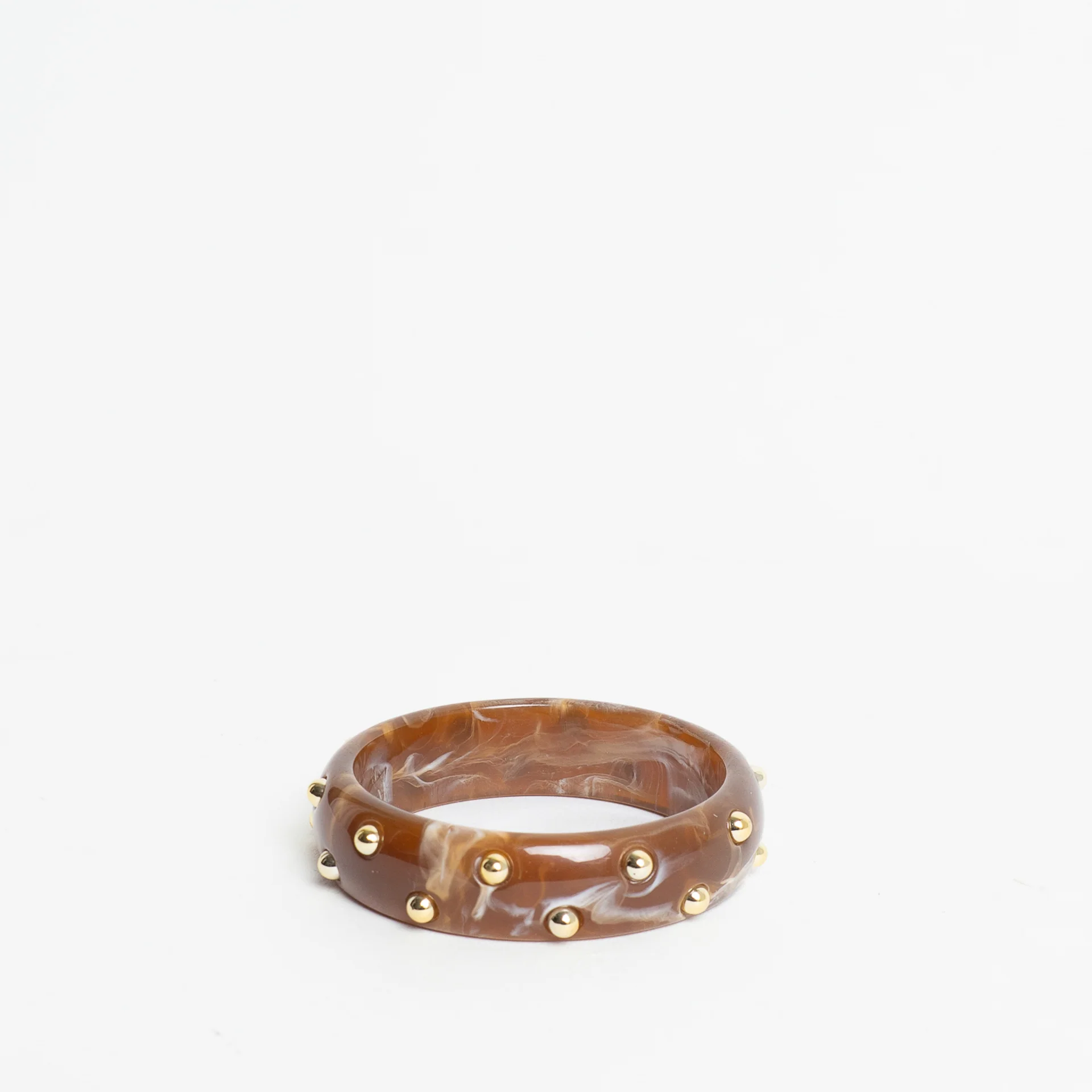W by Whitemood-Bracciale rigido con borchie - ambra - Image 2