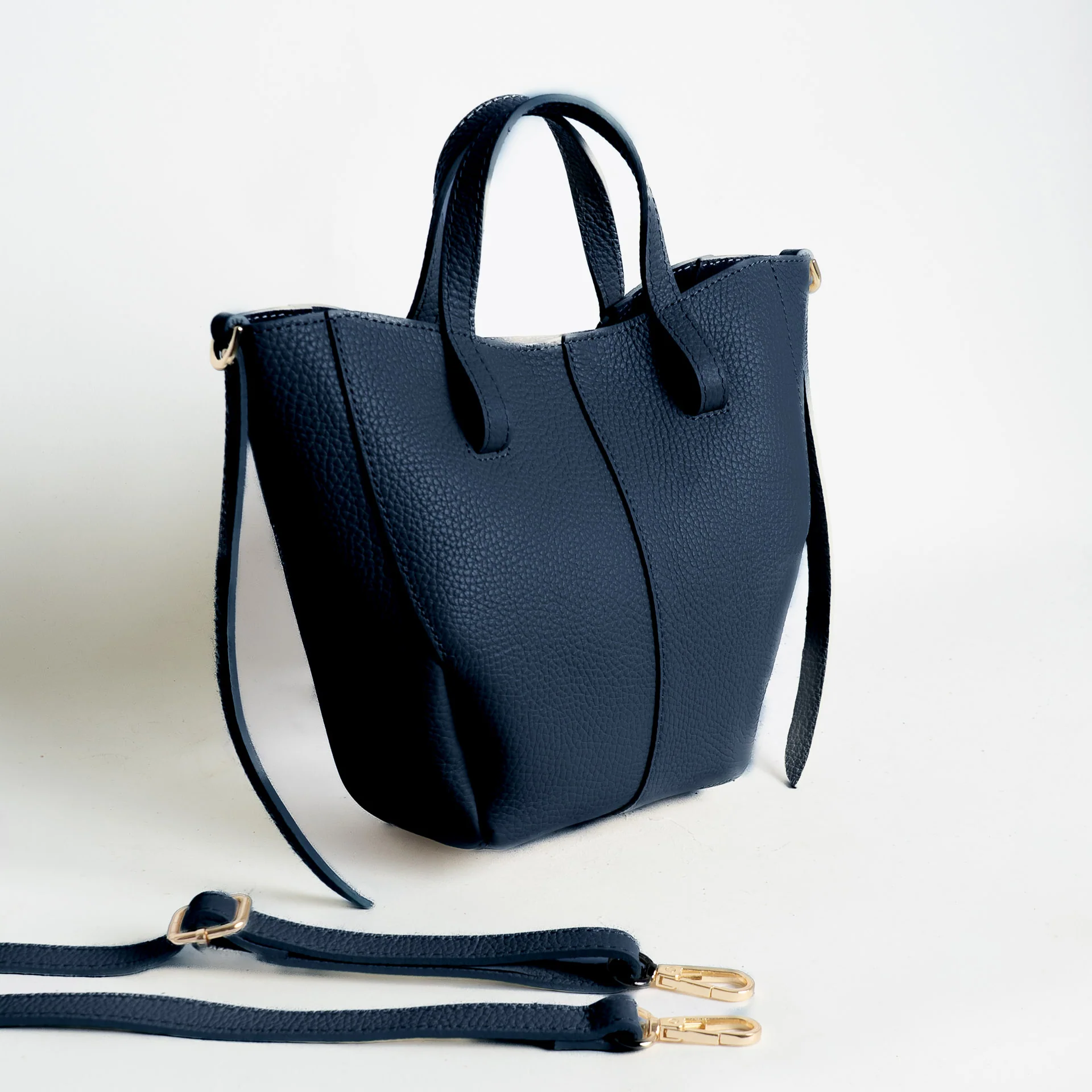 W by Whitemood-Borsa secchiello a mano - Blu - Image 2