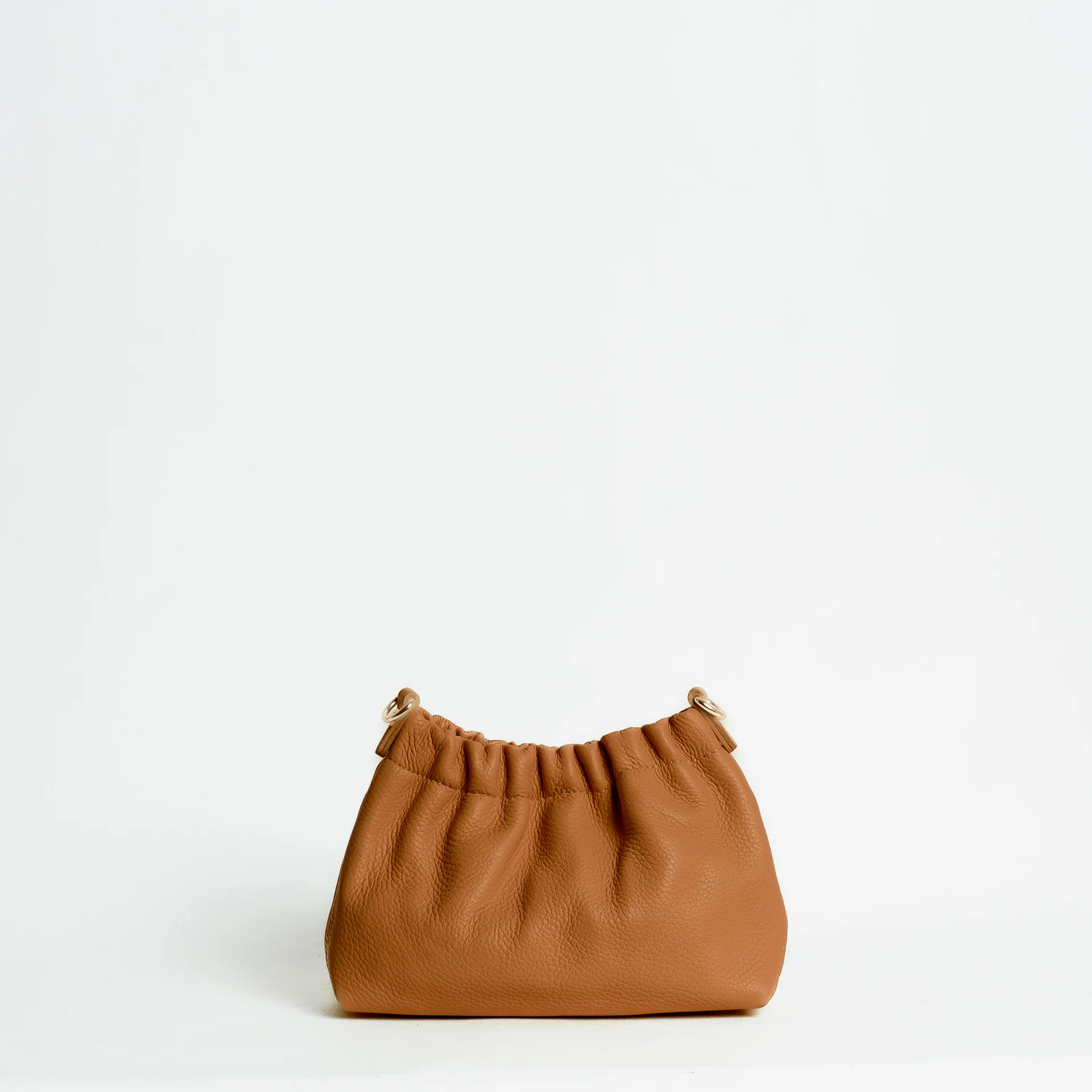 W by Whitemood-Mini pouch con catena - cuoio