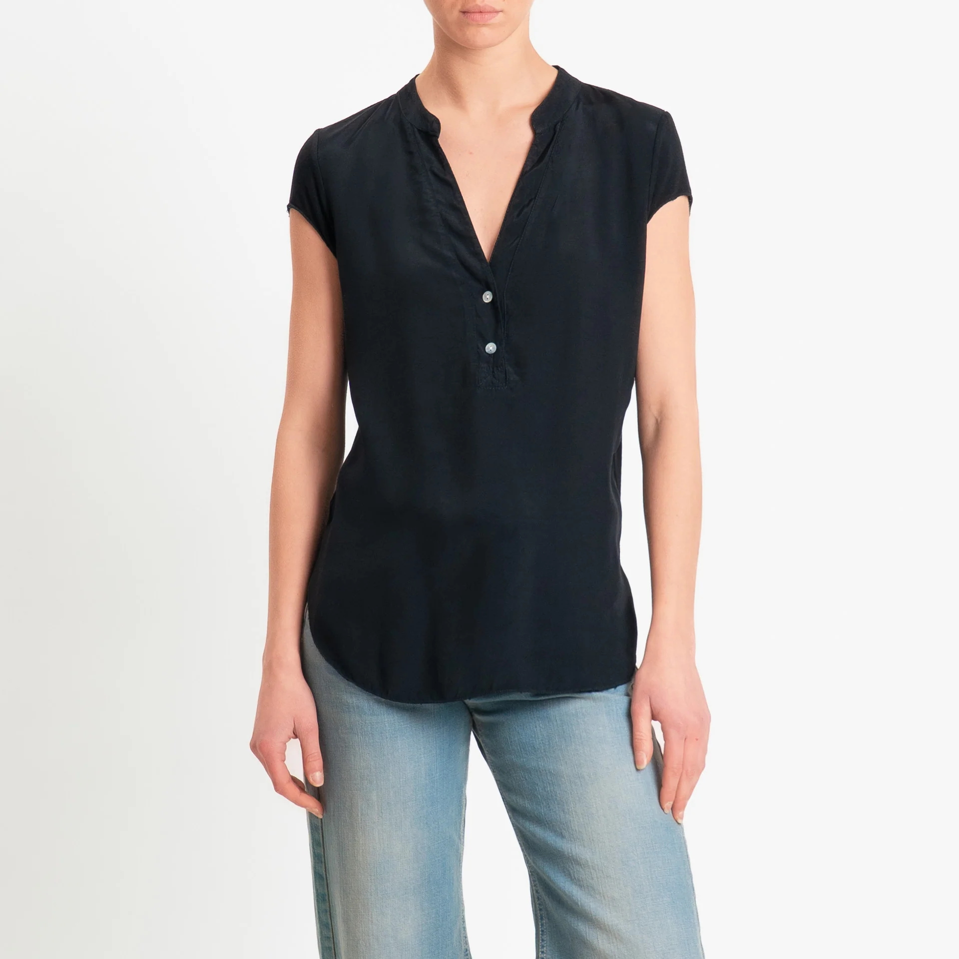 Zeroassoluto-Camicia chester mezza manica doppio tessuto- nero - Image 2