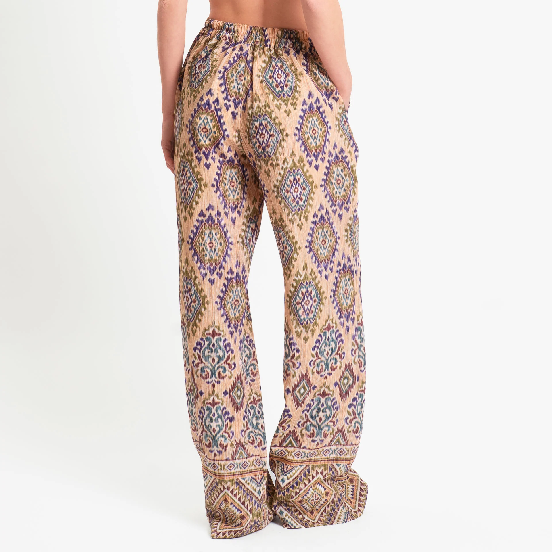 Dixie-Pantalone fantasia elastico dietro - peach/militare/purple - Image 4