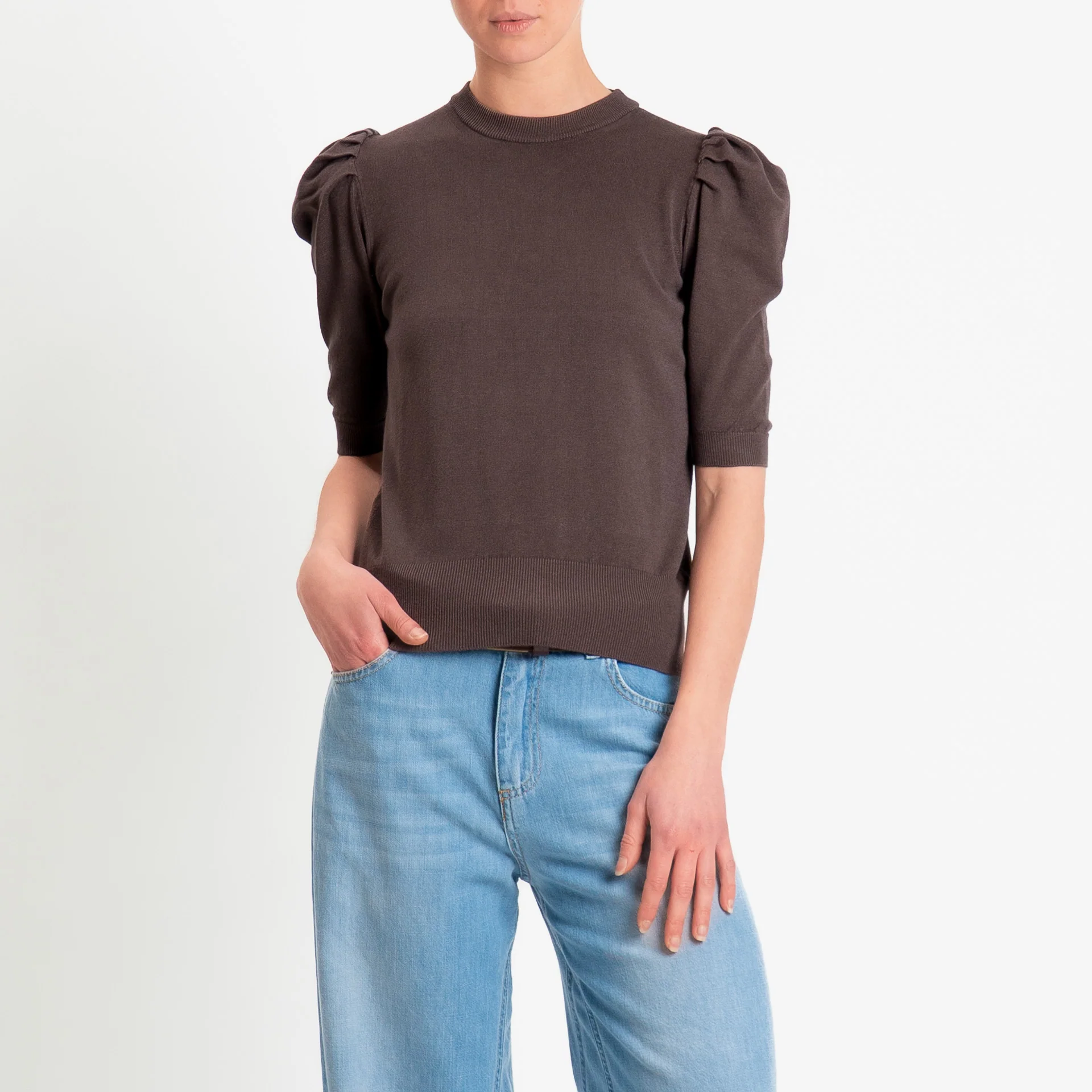 Haveone-Maglia manica sbuffo - moro - Image 2