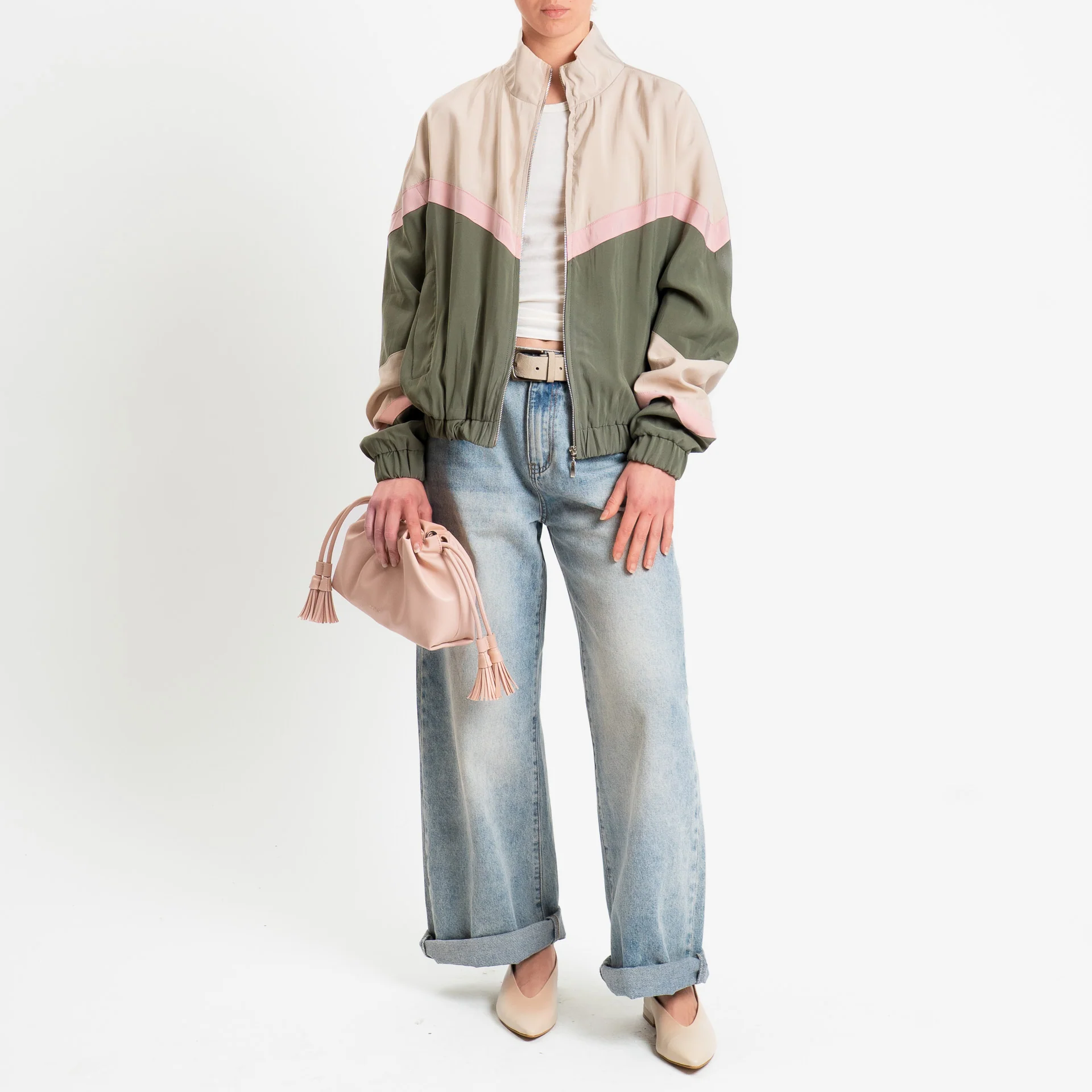 Tensione in-Bomber cupro multicolor - gesso/militare/rosa - Image 3