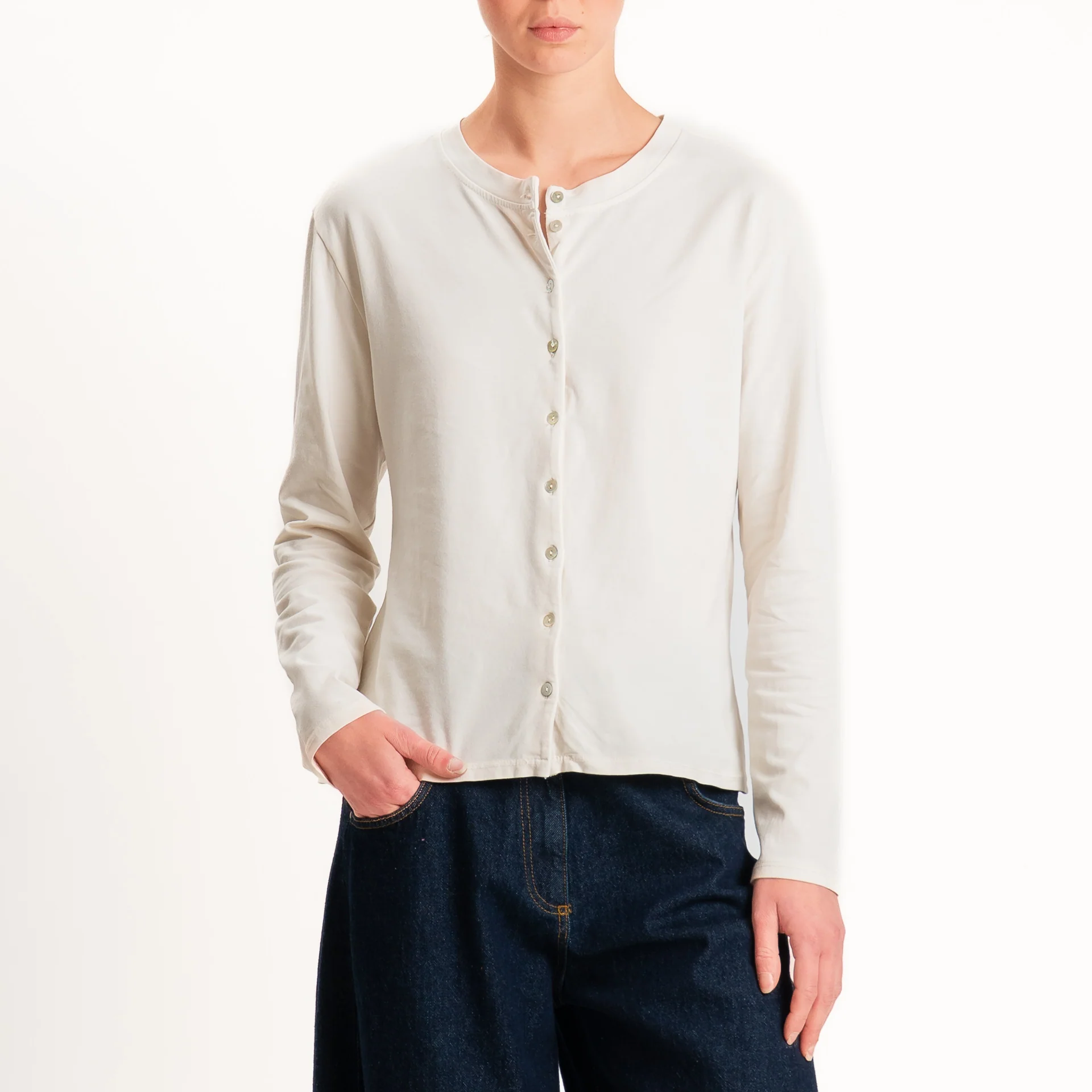 Tensione in-T-shirt rebecchina in jersey - burro - Image 2