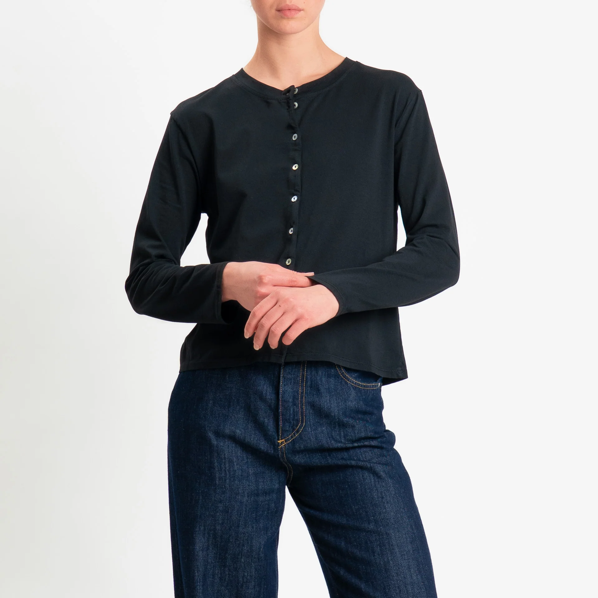 Tensione in-T-shirt rebecchina in jersey - nero - Image 2