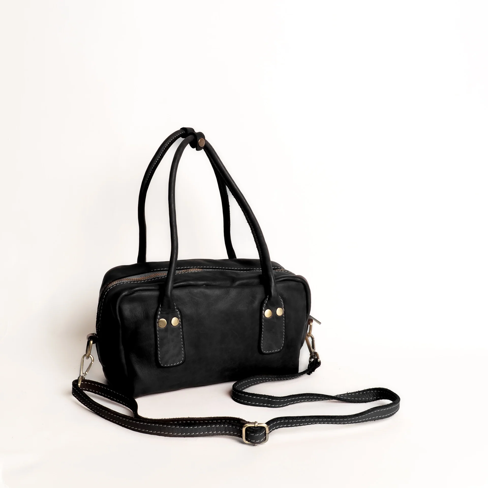 Zeroassoluto-Borsa bauletto genuine leather high quality - nero - Image 2