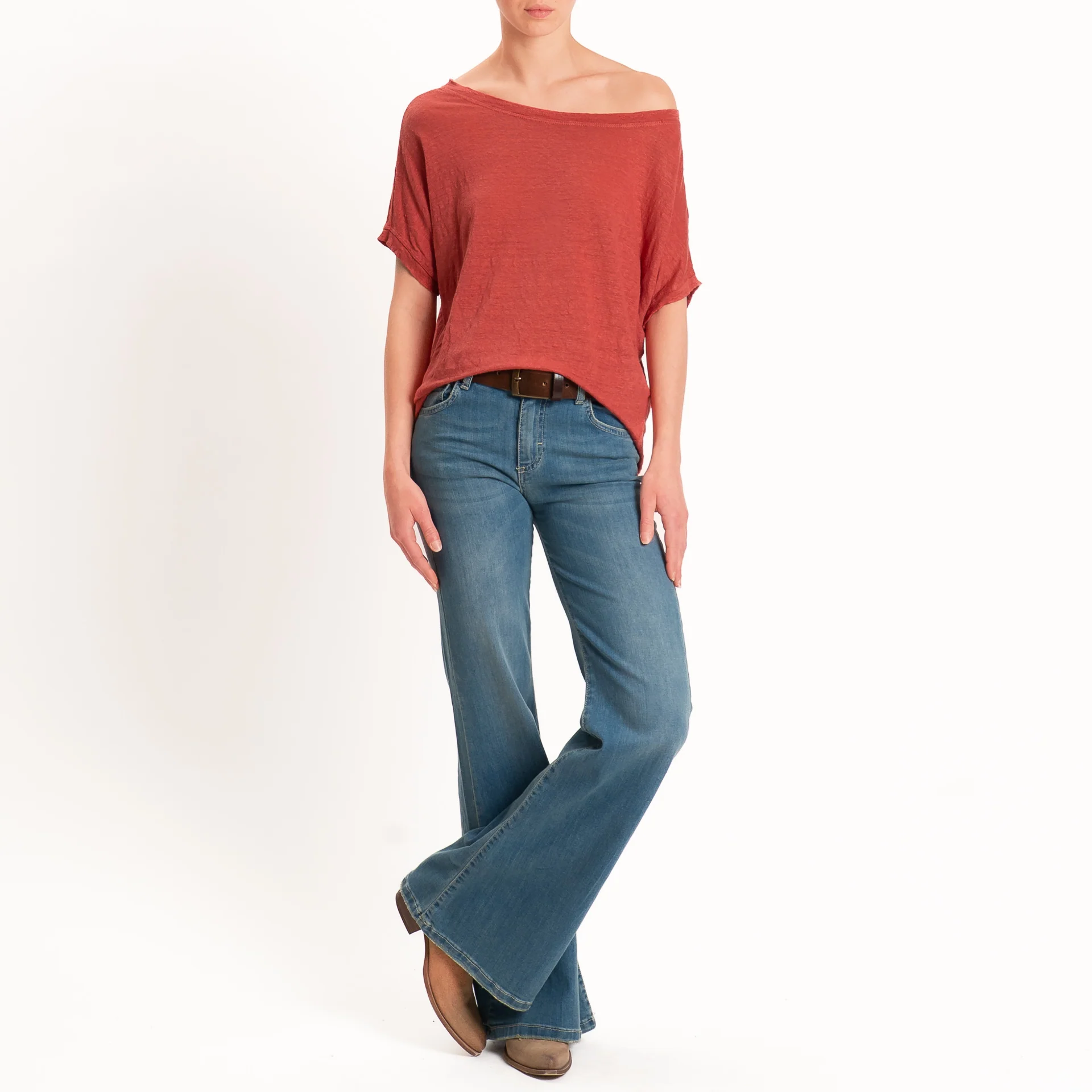 Zeroassoluto-T-shirt scatola 100% LINO - lipstick - Image 2