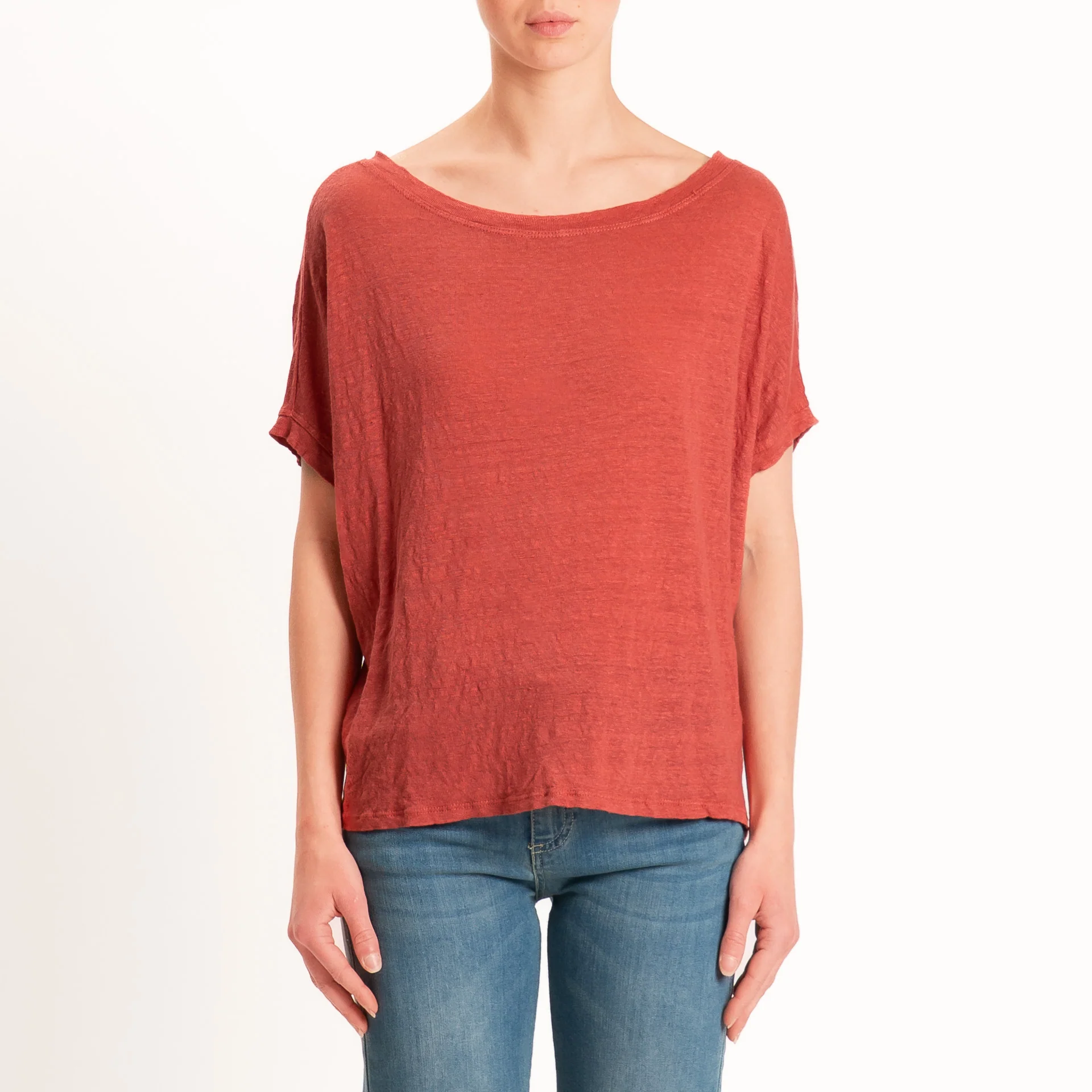 Zeroassoluto-T-shirt scatola 100% LINO - lipstick - Image 3