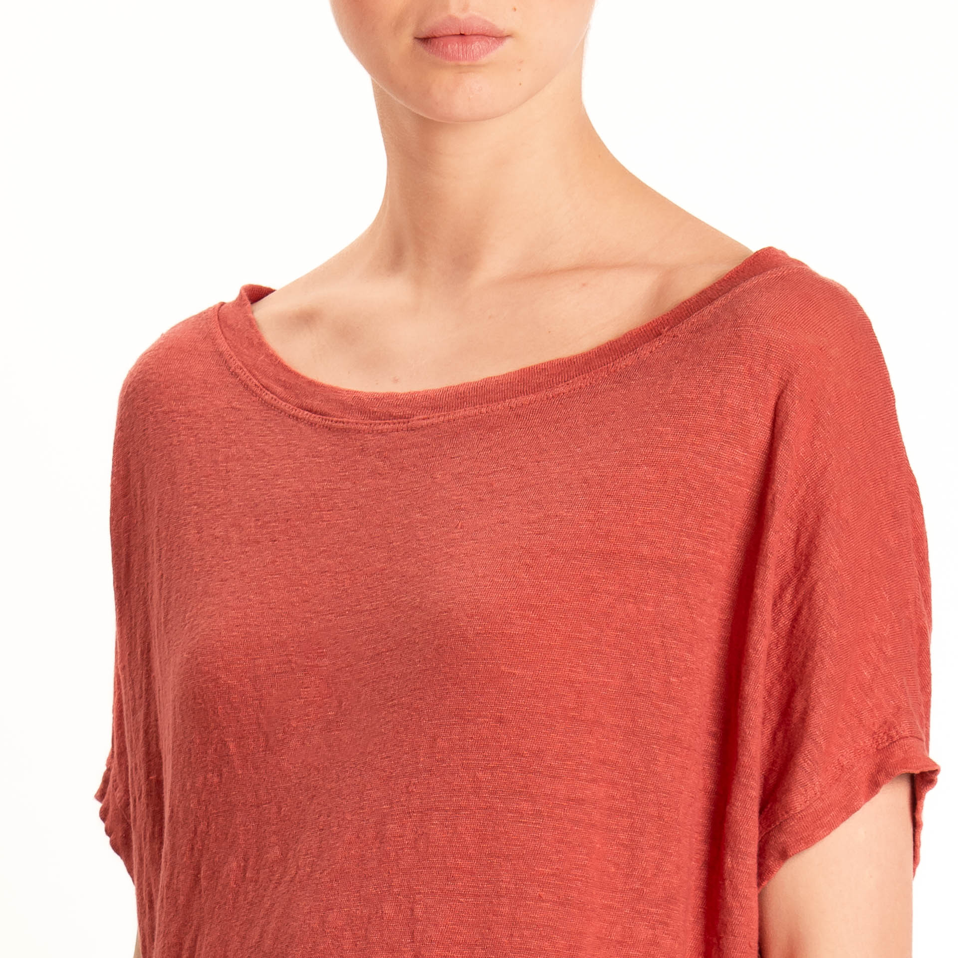 Zeroassoluto-T-shirt scatola 100% LINO - lipstick - Image 4