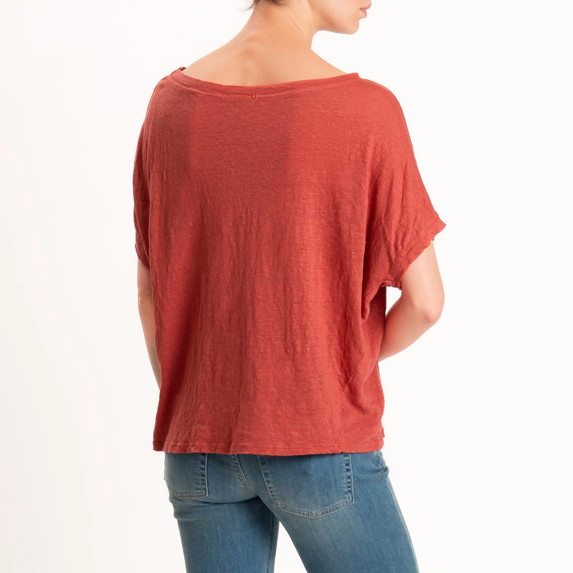 Zeroassoluto-T-shirt scatola 100% LINO - lipstick - Image 5