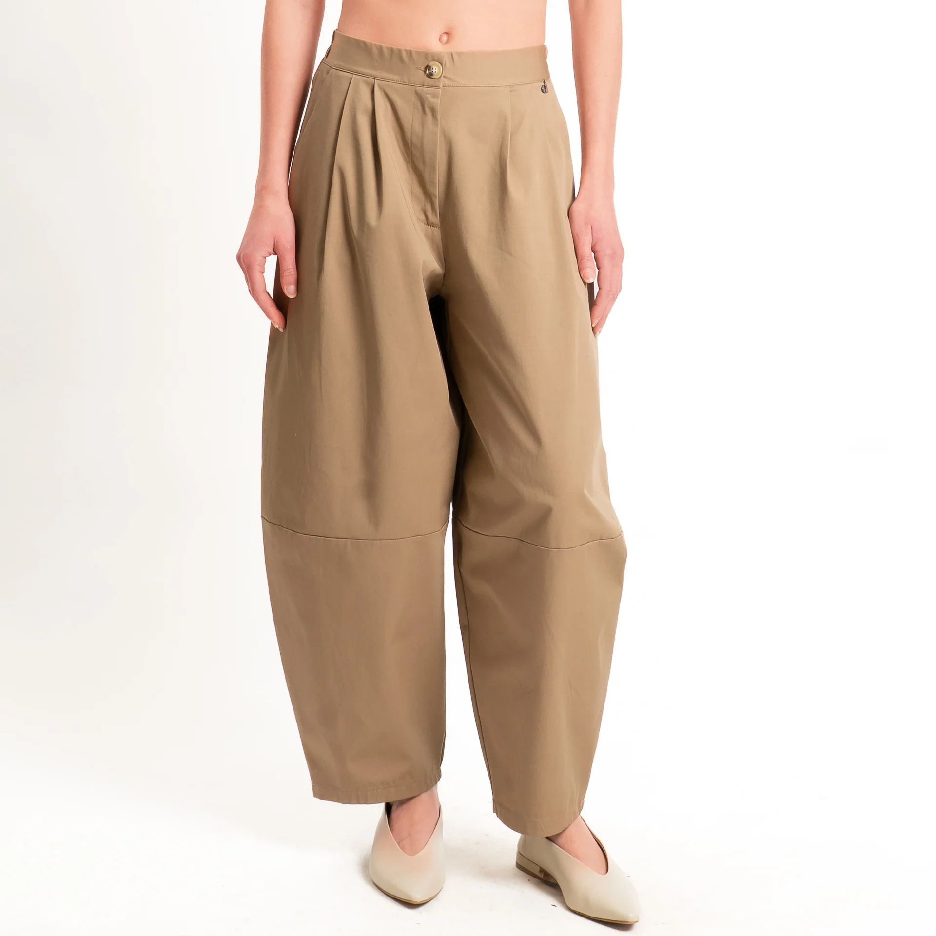 Dixie-Pantalone balloon elastico dietro - biscotto - Image 2