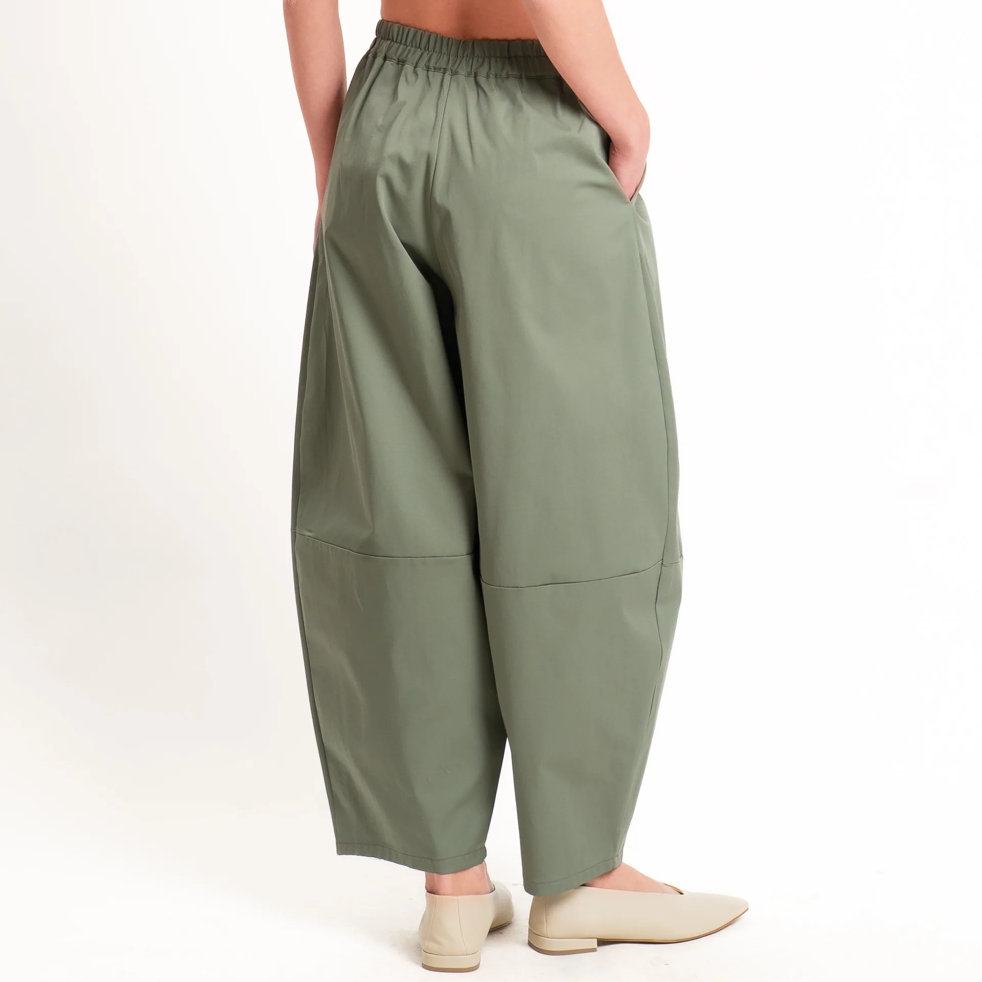 Dixie-Pantalone balloon elastico dietro - salvia - Image 4