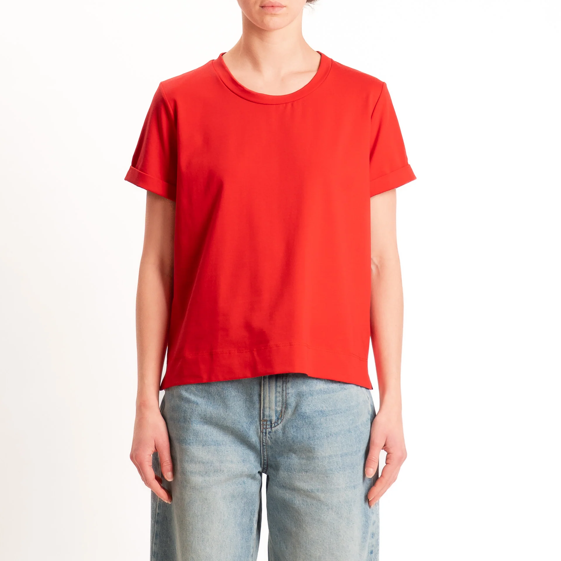 Zeroassoluto-T-shirt scatola jersey elasticizzato - lacca - Image 4