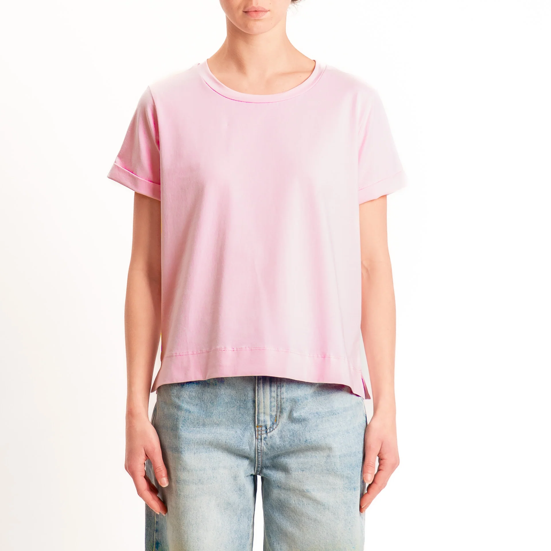 Zeroassoluto-T-shirt scatola jersey elasticizzato - pink - Image 4