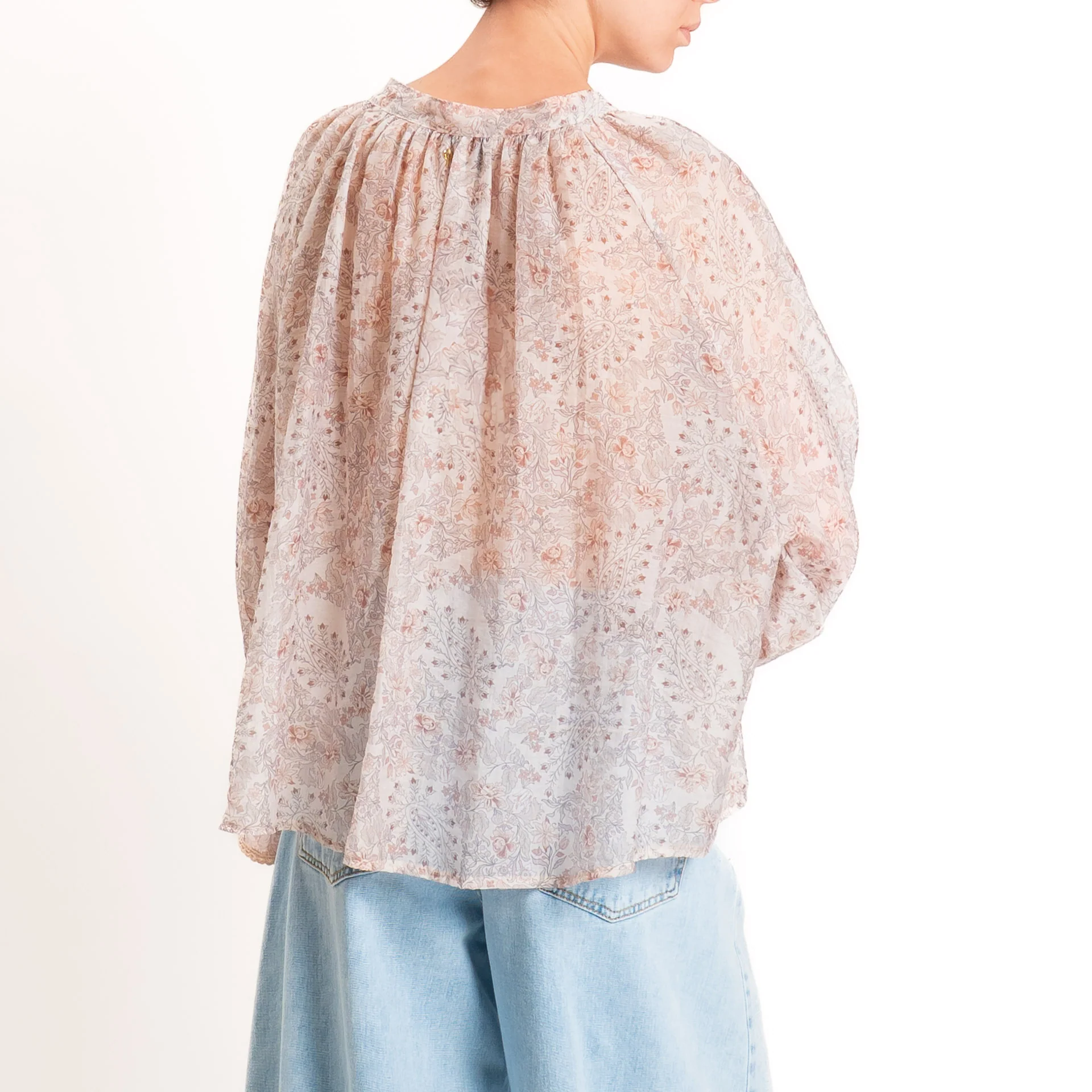 Philia Loft-Camicia mussola lyocell fantasia - rosa - Image 3