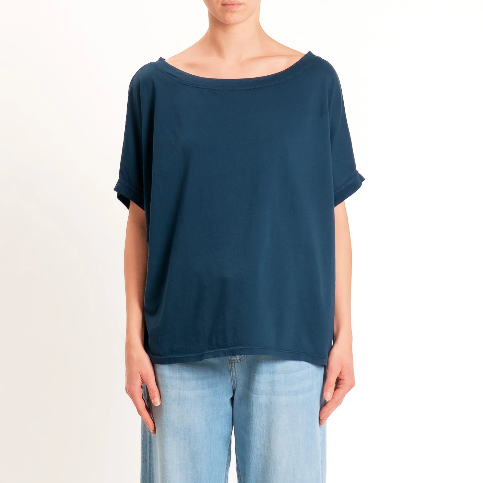 Zeroassoluto-T-shirt scatola in cotone - blu - Image 3