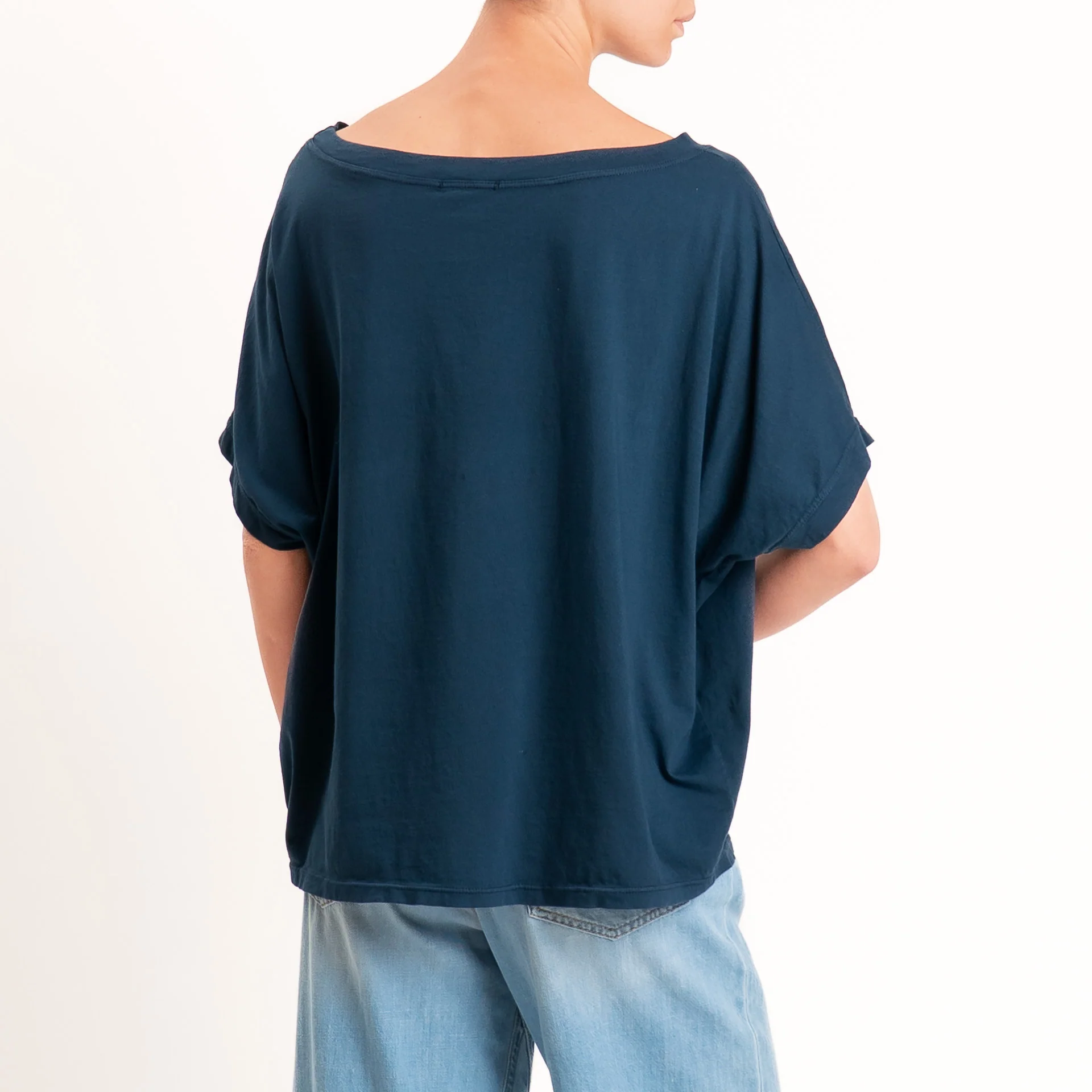 Zeroassoluto-T-shirt scatola in cotone - blu - Image 4