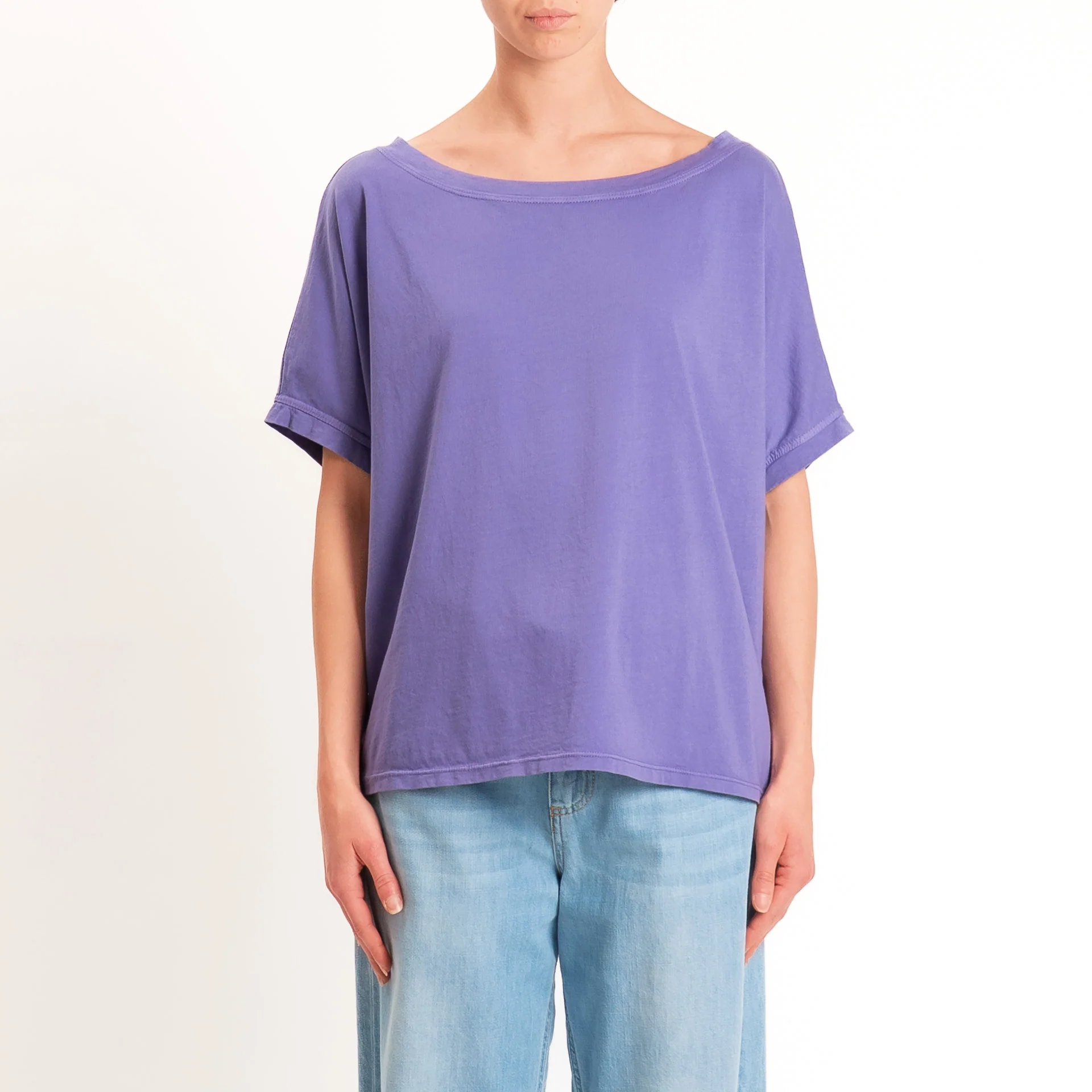 Zeroassoluto-T-shirt scatola in cotone - viola - Image 3