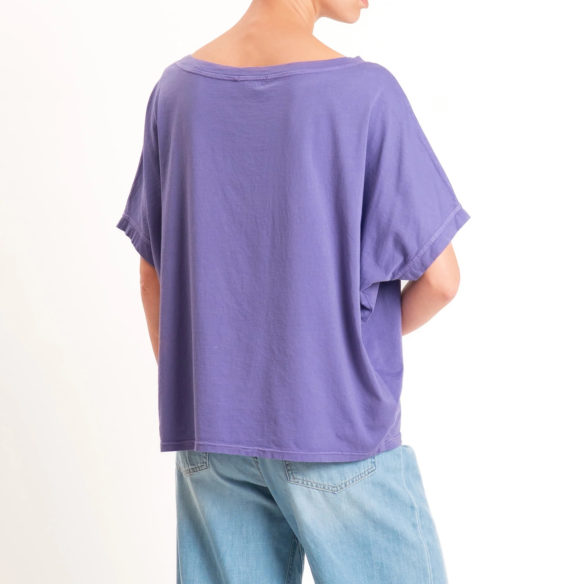 Zeroassoluto-T-shirt scatola in cotone - viola - Image 4
