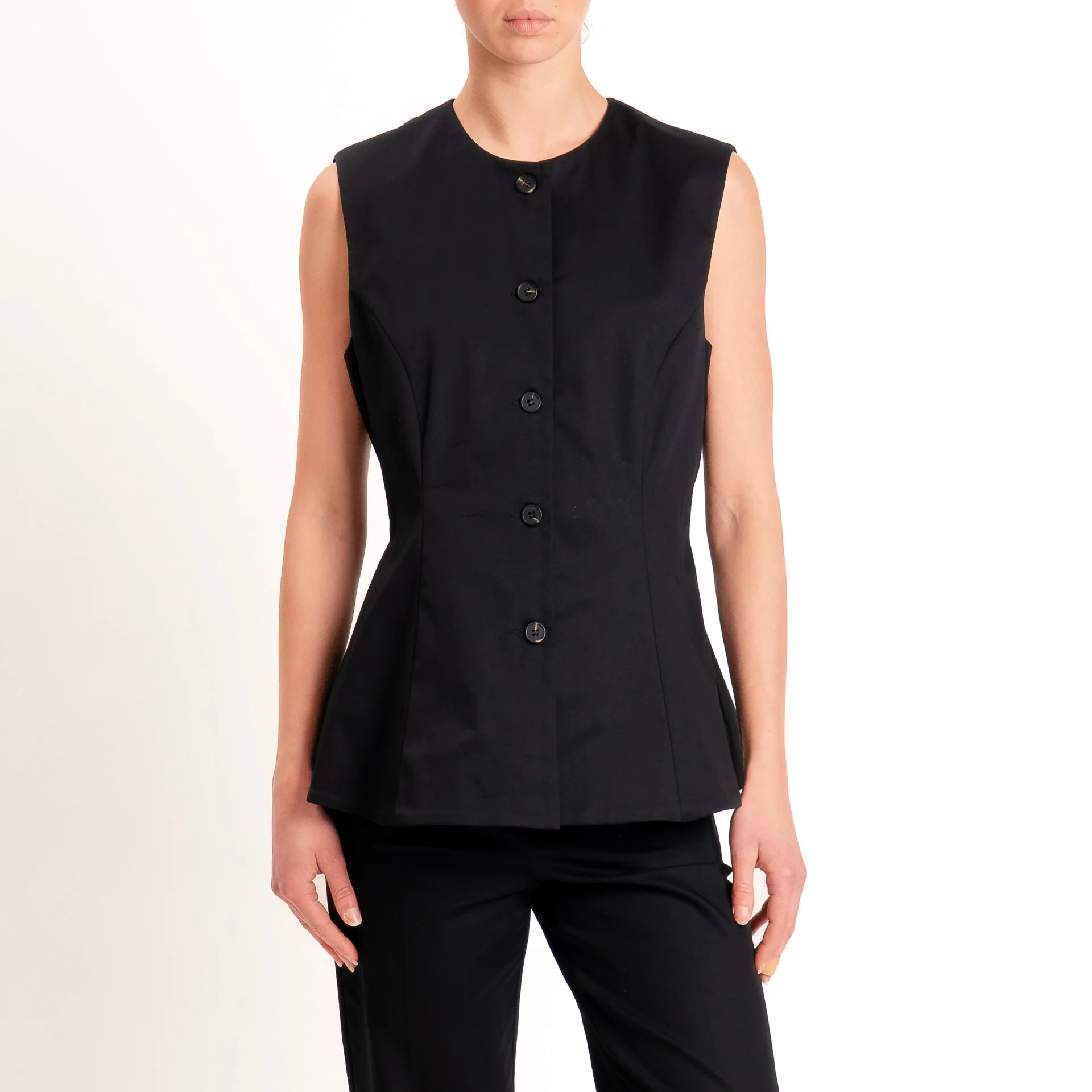 Tensione in-Gilet in cotone - nero - Image 2